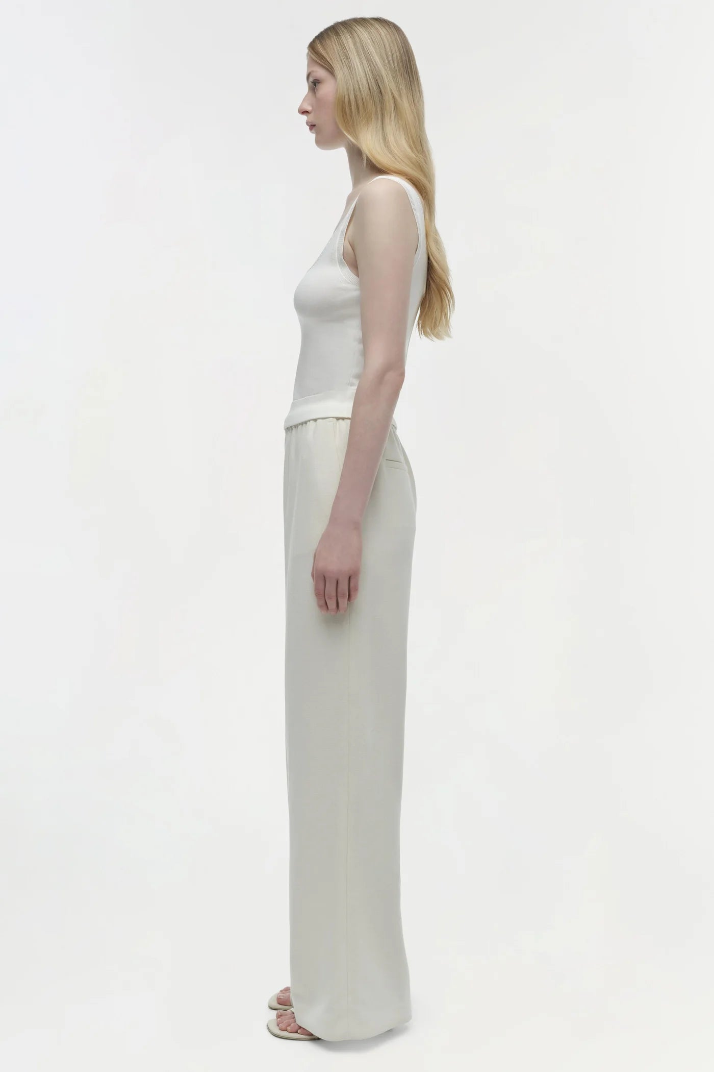 Cillian Straight Leg Pants for Women - Winter Snow White Stretch Trousers | Office Wear, Casual Outfits & Cold Weather Fashion