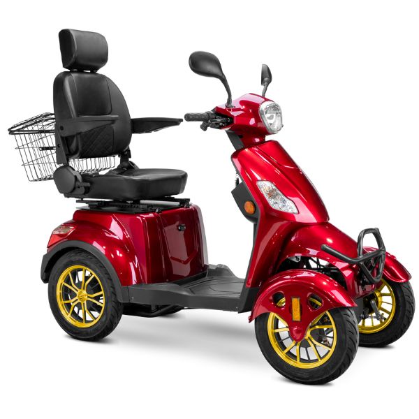 Premium Full Size 4 Wheel Mobility Scooter for Adults - Lightweight Electric Wheelchair with Long Battery Life - Ideal for Outdoor Travel, Shopping & Daily Mobility Assistance
