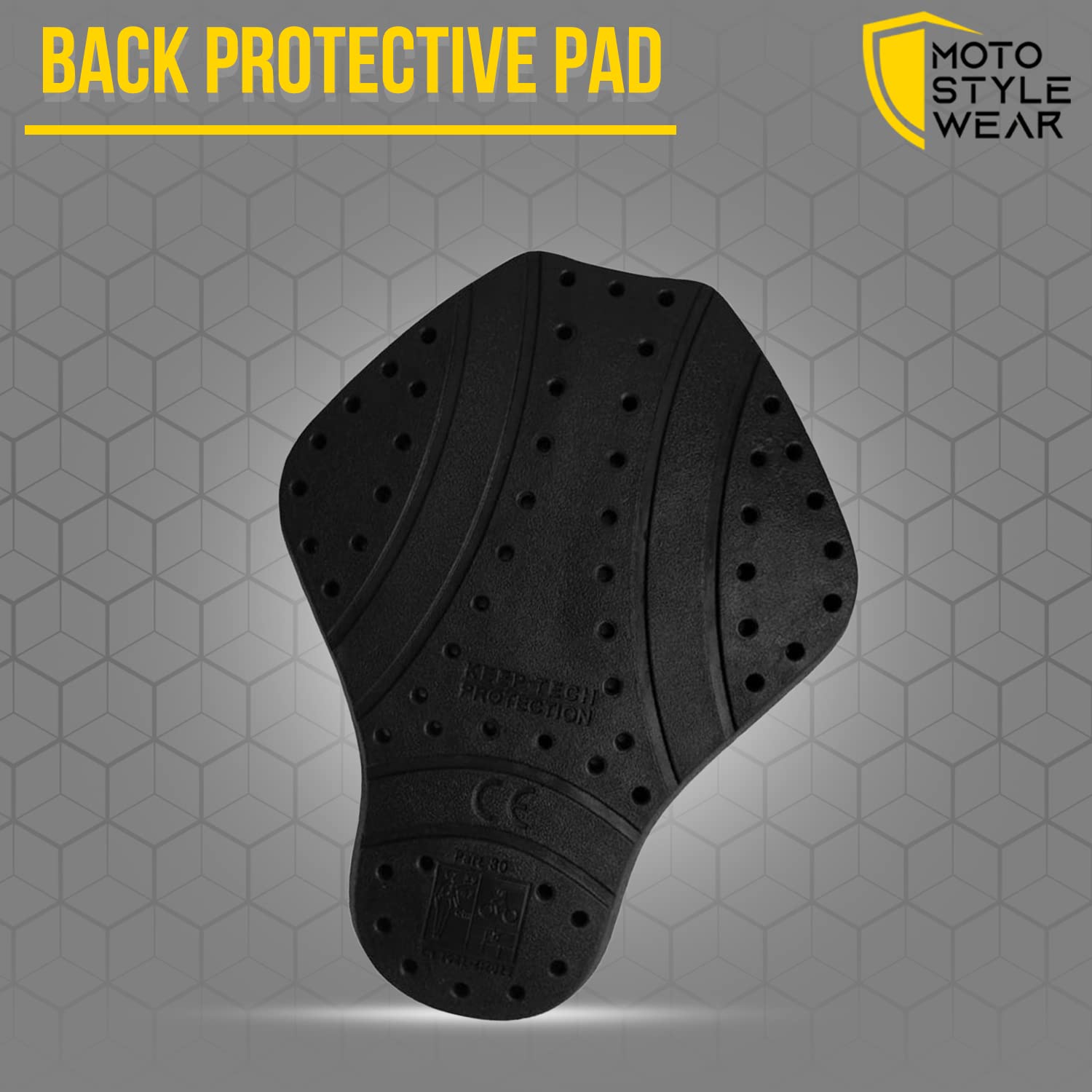 CE Certified Level 1 Back Protector Pads - Motorcycle Armor Replacement for Men & Women - Impact Protection for Riding Jackets - Perfect for Street Bikes, Cruisers, and Touring Motorcycles