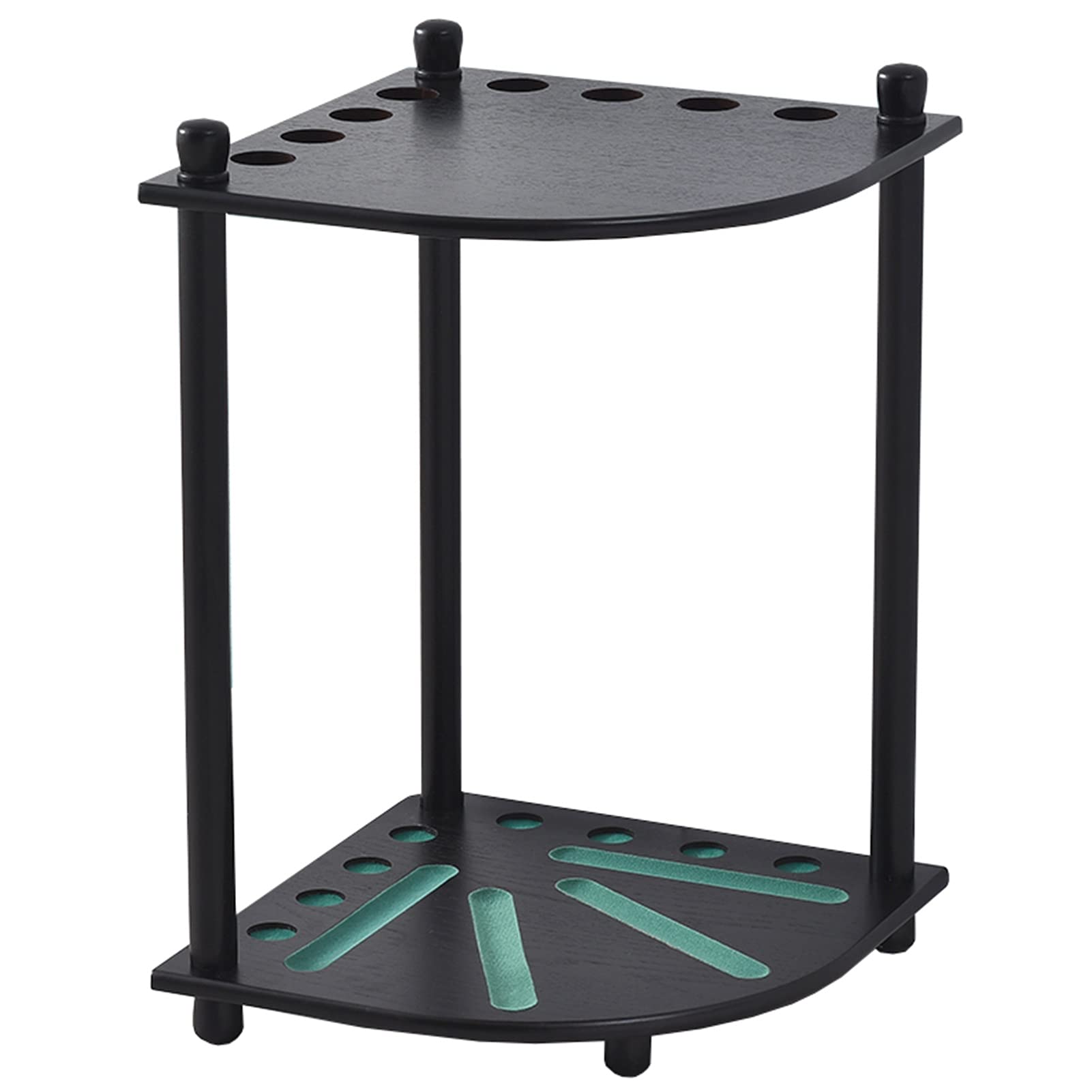 MIWOOYY 8-Hole Golf Club Rack with Storage Table - Wooden Golf Putter Shelf & Billiard Cue Organizer - Floor Standing Golf Equipment Display Stand for Home, Office, or Pro Shop Storage