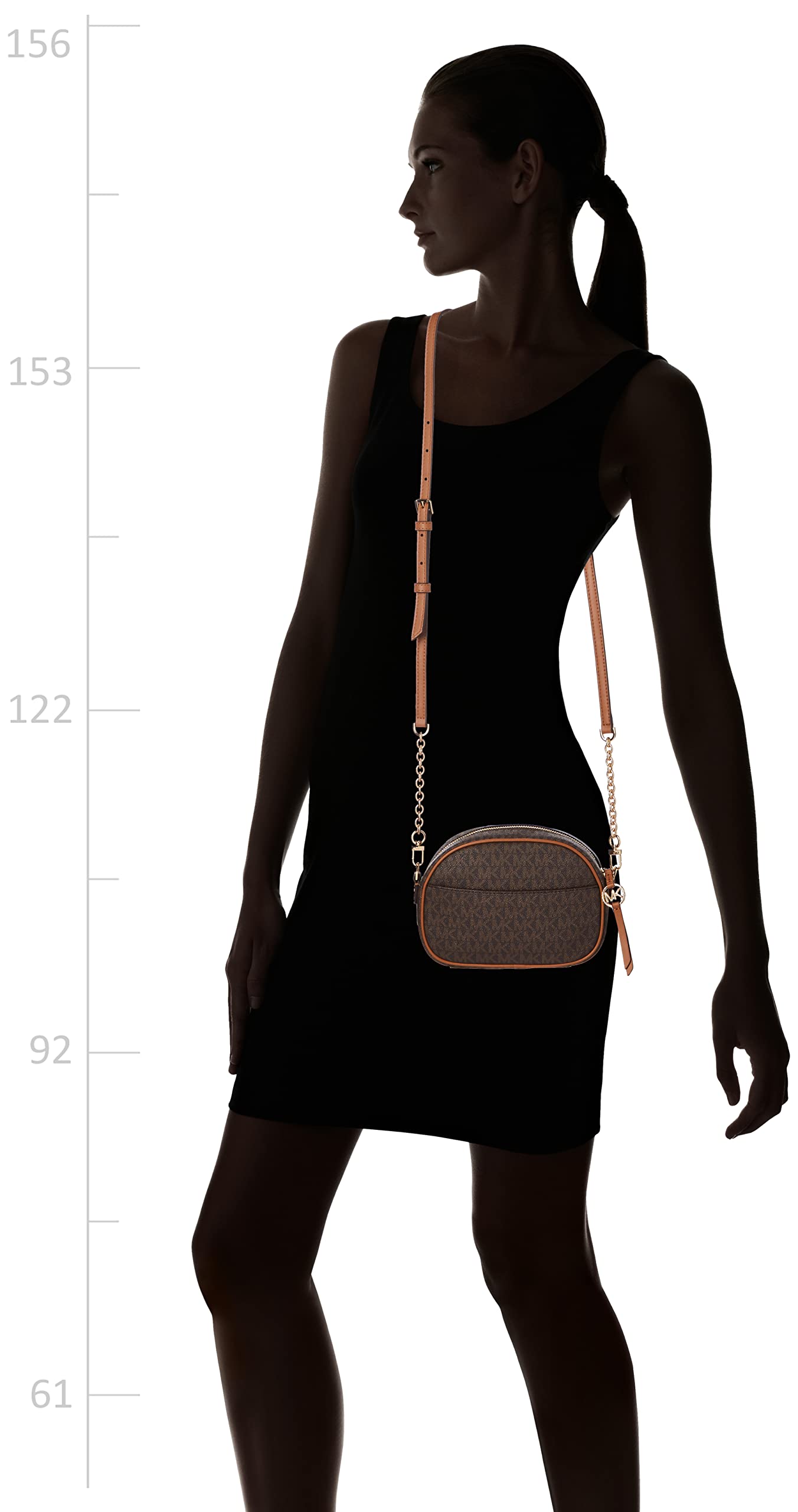 Michael Kors Jet Set Charm Small Oval Camera Crossbody Bag - Stylish Leather Purse for Women | Perfect for Travel, Work & Everyday Use
