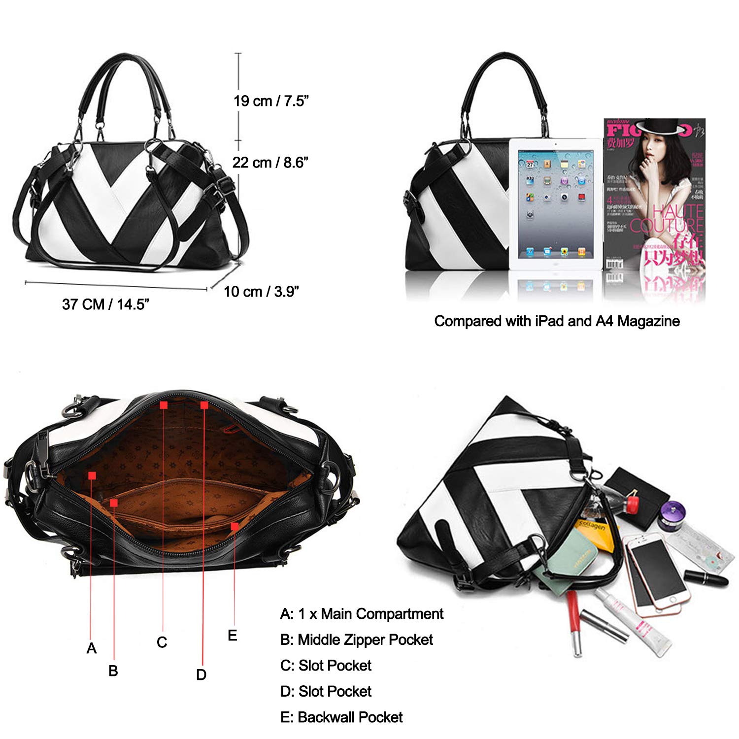 Stylish Women's PU Hobo Crossbody Bag for Work & Travel