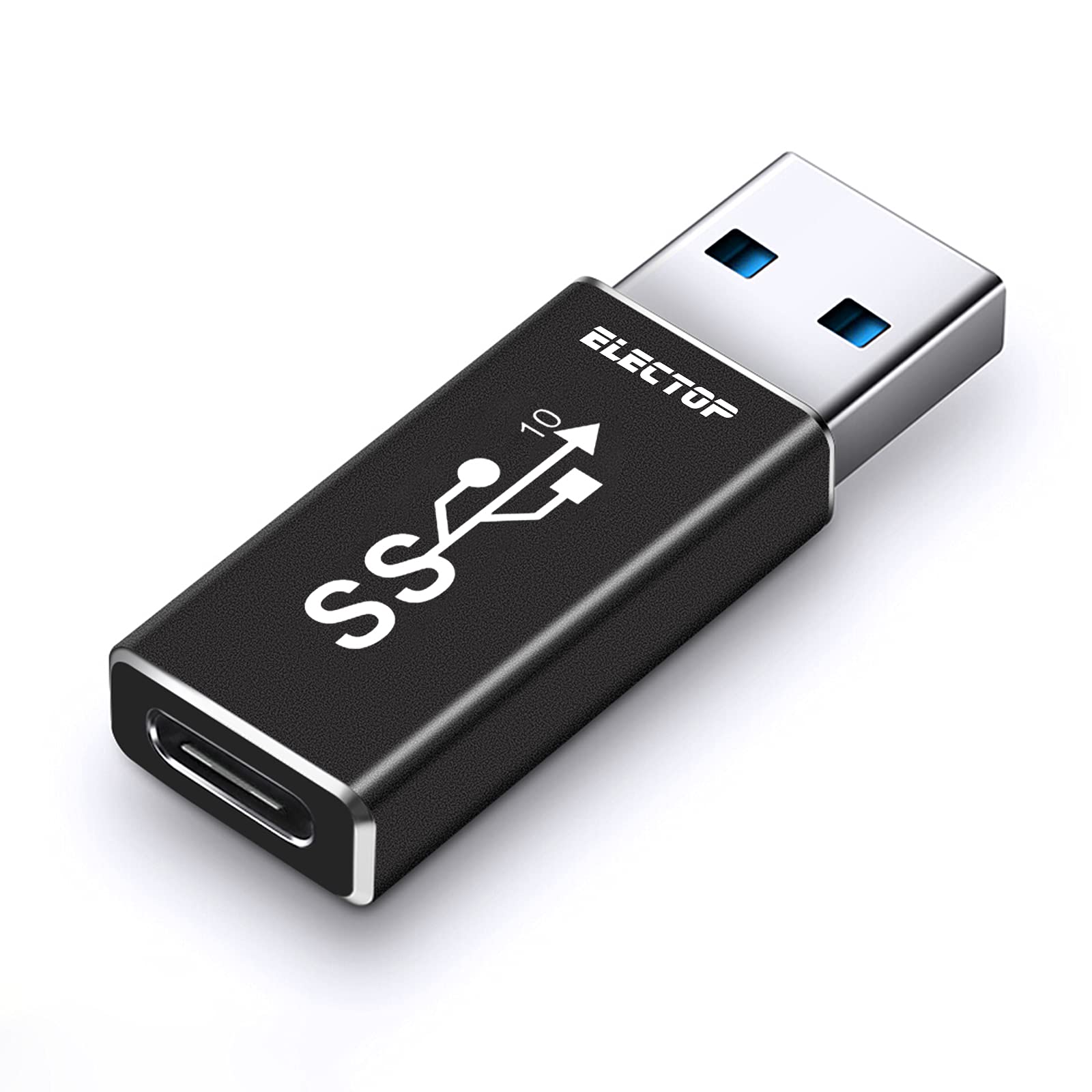 ELECTOP USB 3.1 Gen 2 Male to Type-C Female Adapter - 10Gbps High-Speed Data Transfer & Charging - USB A to USB C Converter for PC, Laptop, Charger, Power Bank - Perfect for Quest Link VR, External Hard Drives & Fast Charging Devices