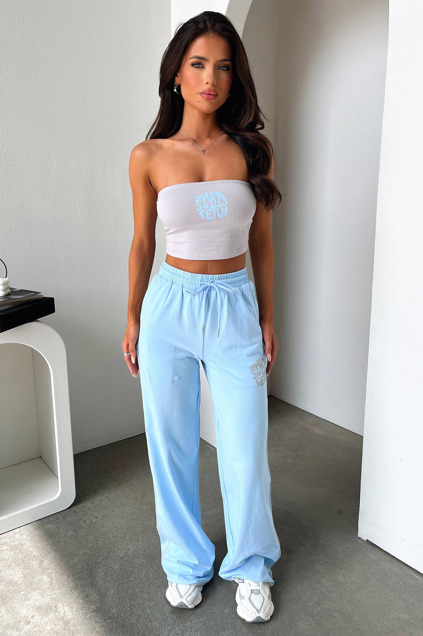 Beckham Wide Leg Pants for Women - Comfortable Blue High Waisted Trousers | Perfect for Office, Casual Wear & Travel