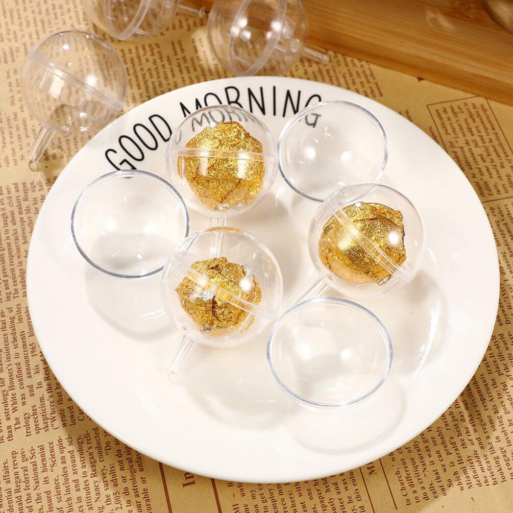 40Pcs Clear Chocolate Box Holders - Chocolate Ball Cups & Bouquet Holders for Candy Packaging - Perfect for Valentine's Day Gifts, Wedding Favors, and Party Treats