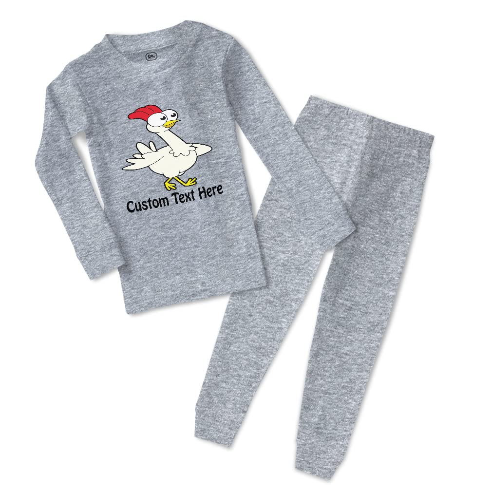 Custom Boys & Girls Cotton Toddler Pajamas - Cute Chicken & Farm Animal Print - Snug Fit Sleepwear for 1-3 Year Olds - Perfect for Bedtime, Playtime & Family Photos