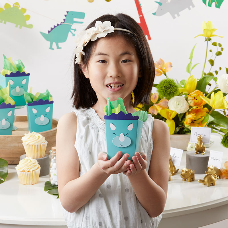 Dinosaur Popcorn Favor Box Set of 12 - Perfect for Kids Birthday Parties, Movie Nights & Jurassic Themed Events