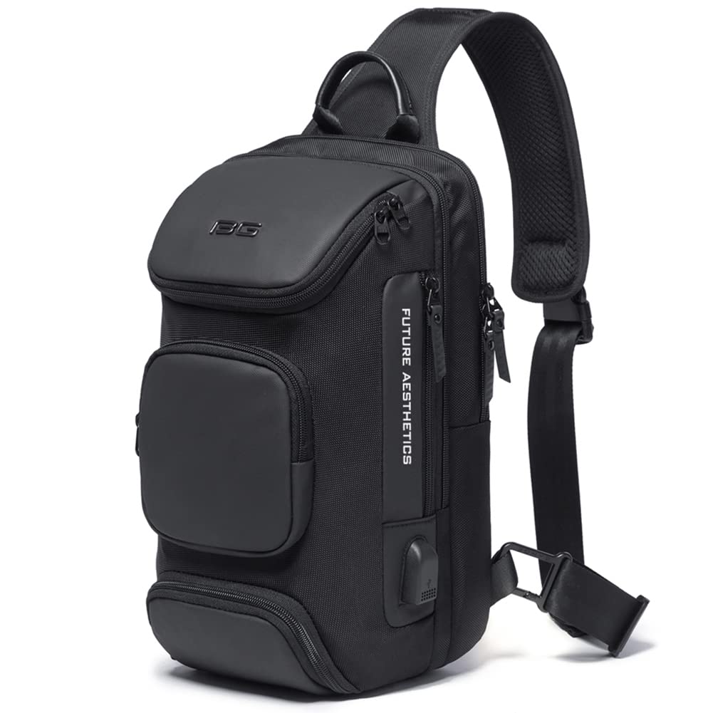 Waterproof Sling Backpack for Men - Crossbody Shoulder Bag with USB Charging Port | Ideal for Travel, Hiking & Daily Commute