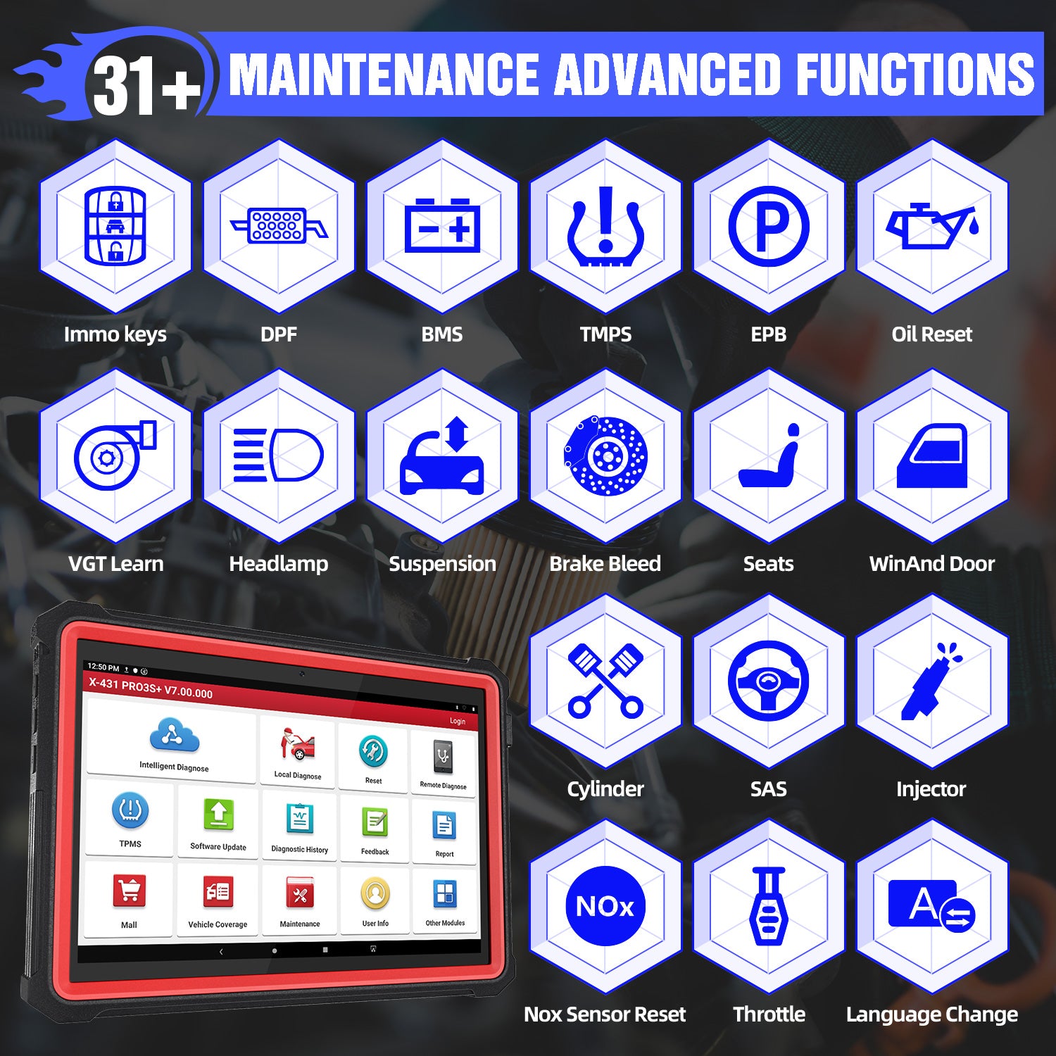 2025 LAUNCH X431 PRO3S+ V2.0 - Professional Bi-Directional OBD2 Scanner with ECU Coding, Topology & Full System Diagnostics | Perfect for Mechanics, Auto Shops & DIY Car Enthusiasts
