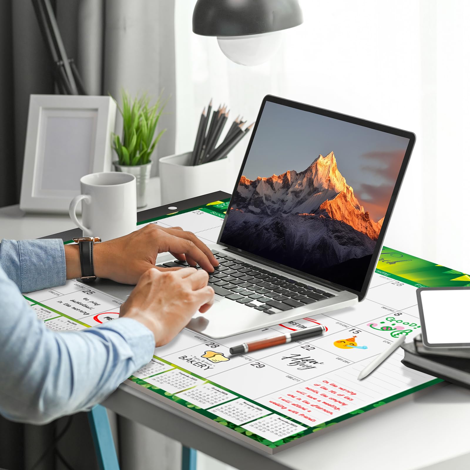 2025-2026 Large Desk Calendar 22x17 Inches - October 2024 to March 2026 Monthly Planner - Academic & Office Organizer with Seasonal Designs - Perfect for Home, School and Workplace Productivity