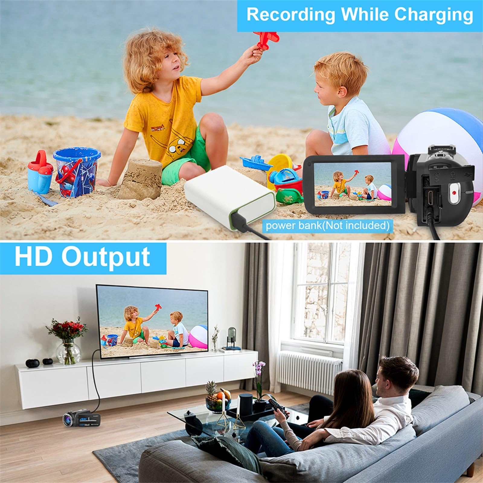4K WiFi Video Camera with Night Vision - 56MP Vlog Recorder for Outdoor Streaming & Photography (32G SD Card Included)