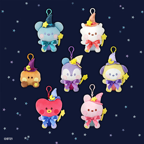 BT21 Mini Wizard Magician Plush Toy - Tata Character Stuffed Animal | Cute Collectible Doll for BTS Fans, Room Decor & Gift Ideas