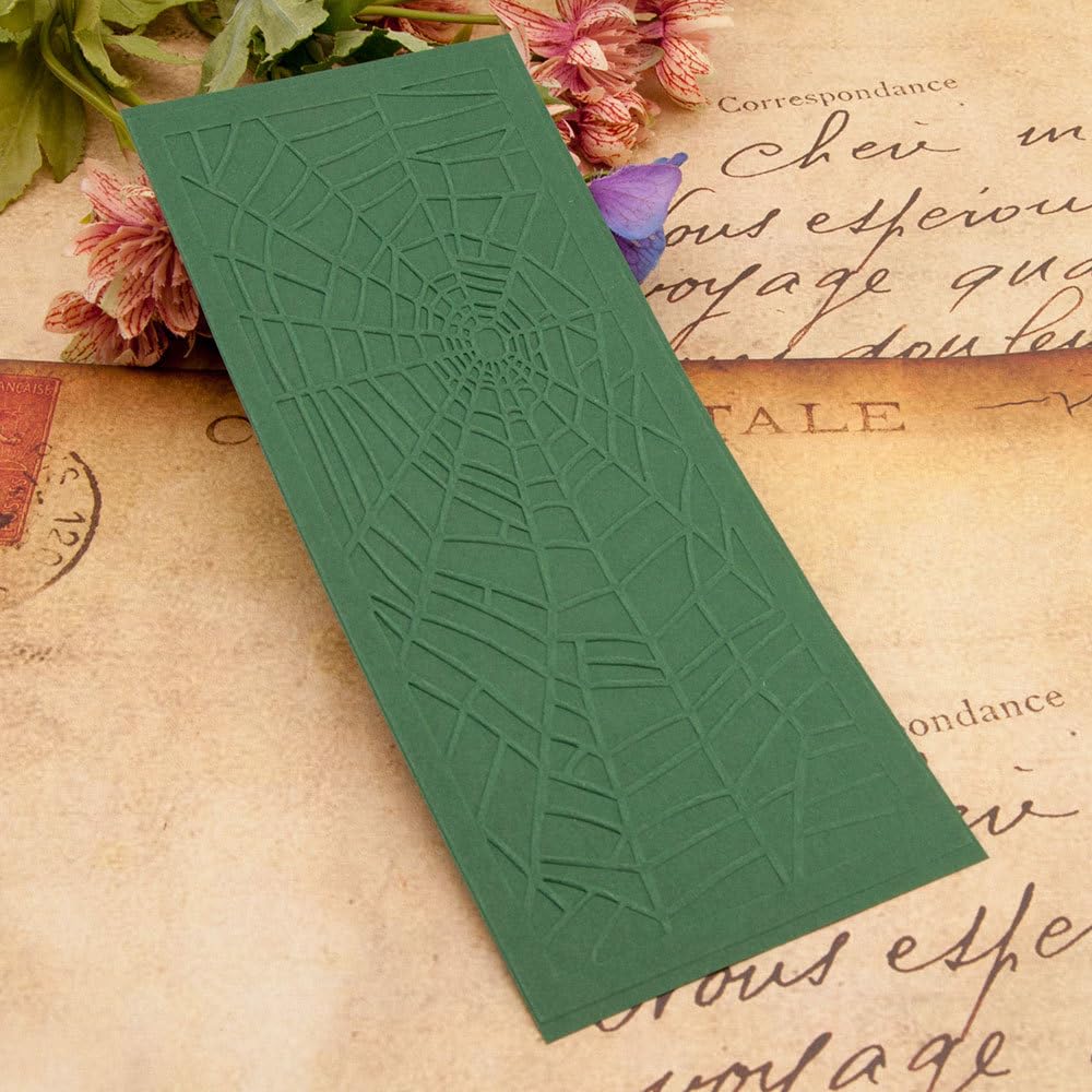 LZBRDY Spider Web Halloween Decorations - Plastic Embossing Folders for DIY Card Making, Scrapbooking & Paper Crafts | Perfect for Halloween Party Decor, Spooky Invitations & Seasonal Craft Projects