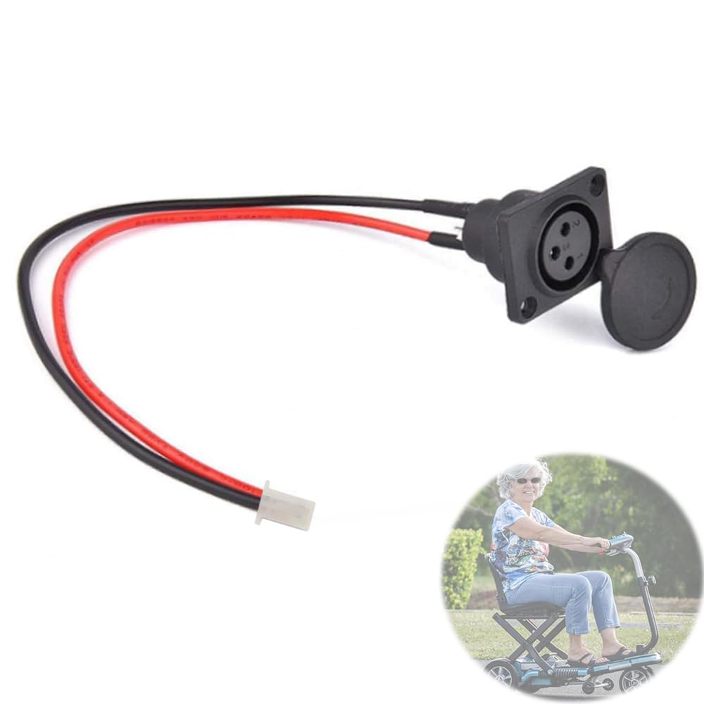Electric Scooter Charging Port Socket - Replacement Battery Charger Connector for Xiaomi, Segway & More (1 Pack) - Perfect for DIY Repairs & Maintenance