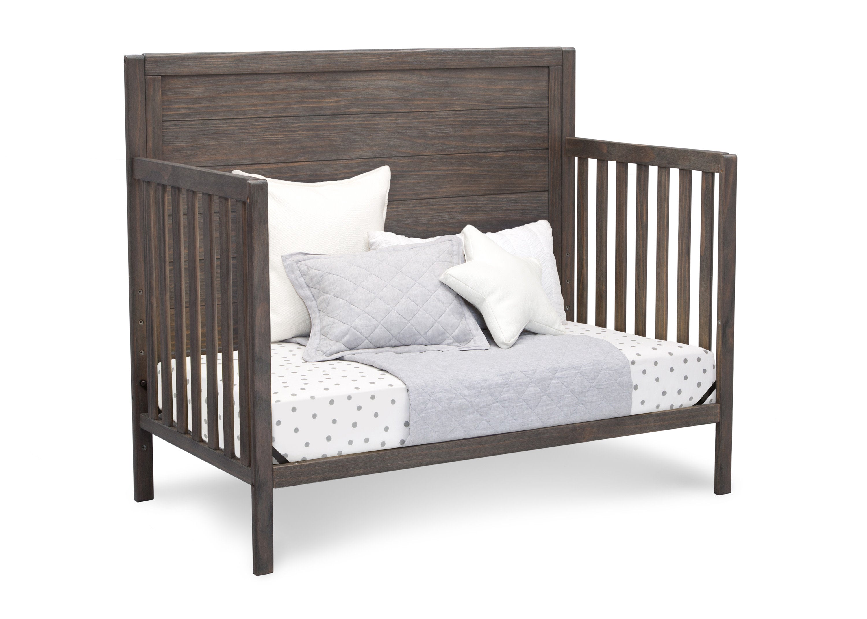 Cambridge 4-in-1 Convertible Baby Crib - Toddler Bed & Daybed with Mattress - Nursery Furniture for Boys & Girls - Perfect for Bedrooms, Daycare & Guest Rooms