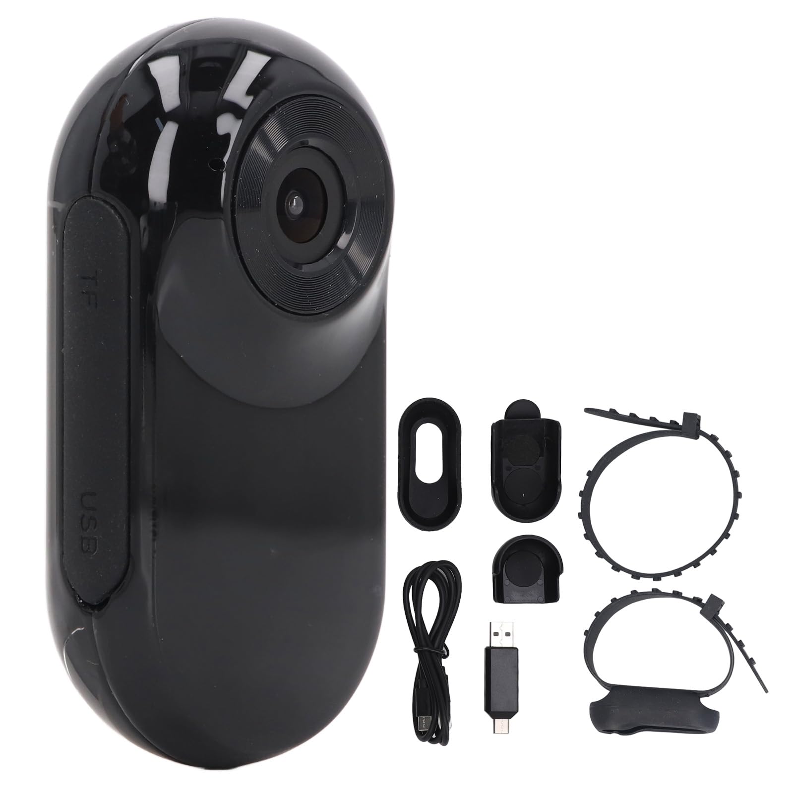 HD Mini Pet Collar Camera for Cats & Small Dogs - 120° Wide Angle Action Camera with Video Recording | Waterproof Indoor/Outdoor Wearable Camera for Pet Adventures, Training & Home Security (Black)