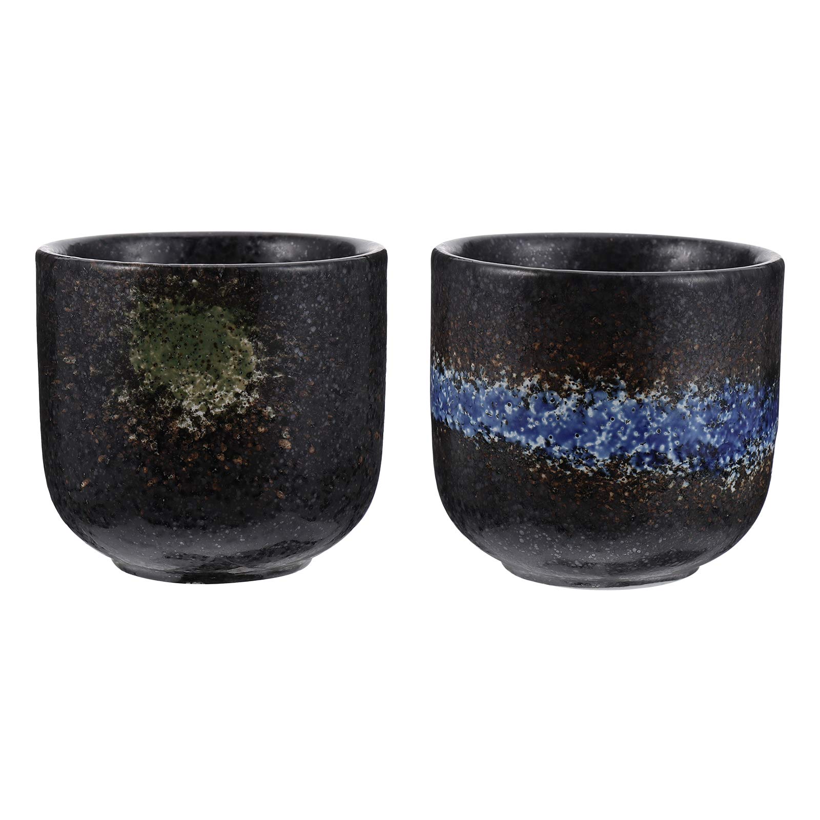 DOITOOL 2-Pack 200ML Ceramic Drinking Cups - Durable Restaurant-Grade Coffee & Tea Mugs for Home, Office, or Cafe Use