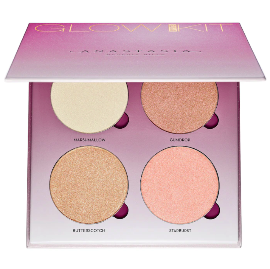 Anastasia Beverly Hills Sugar Glow Kit - Illuminating Powder Palette for Face & Body Highlighting | Perfect for Contouring, Bridal Makeup & Photo Shoots