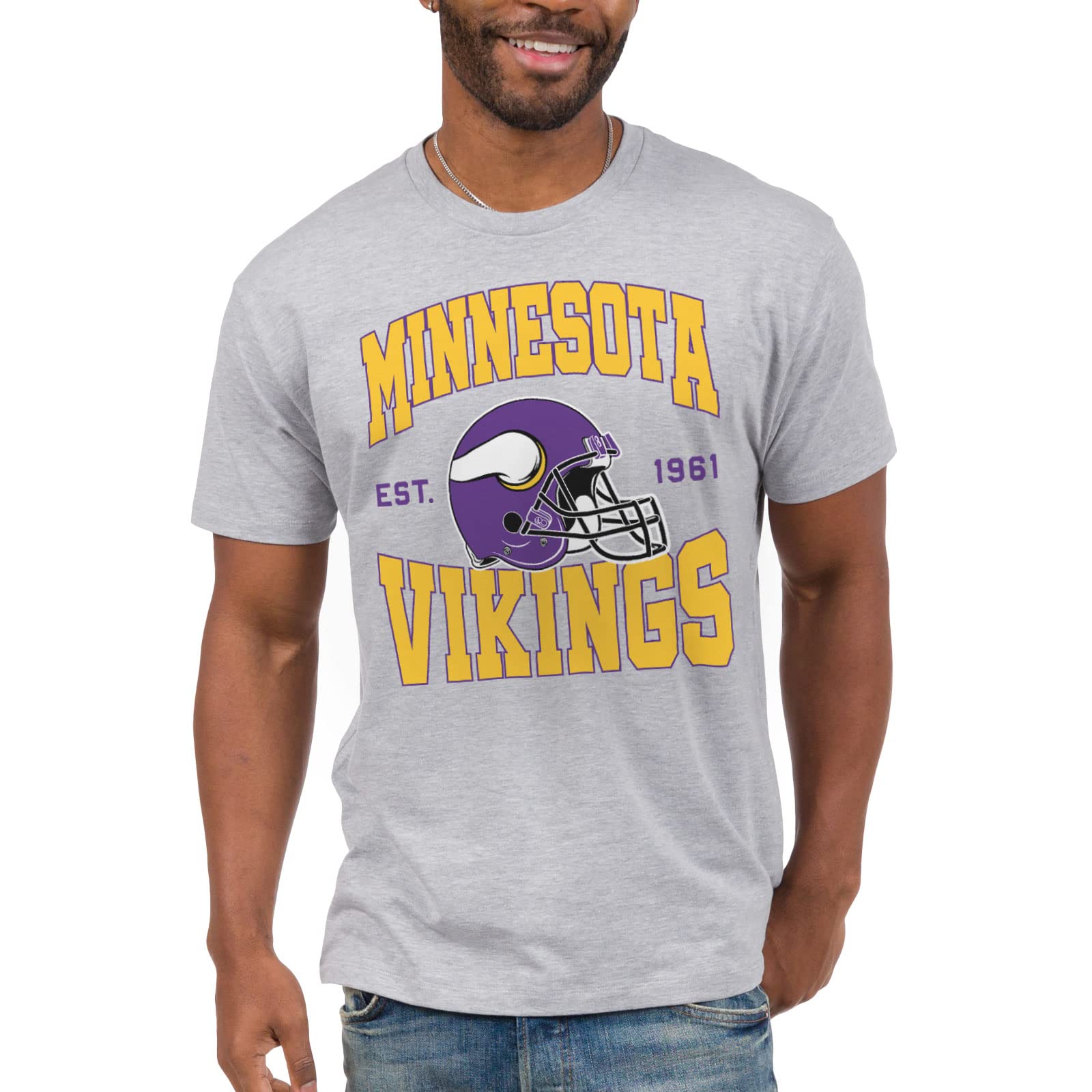 Officially Licensed NFL Junk Food Clothing Team Helmet Short Sleeve T-Shirt for Men & Women - Comfortable Fan Apparel for Game Day & Casual Wear