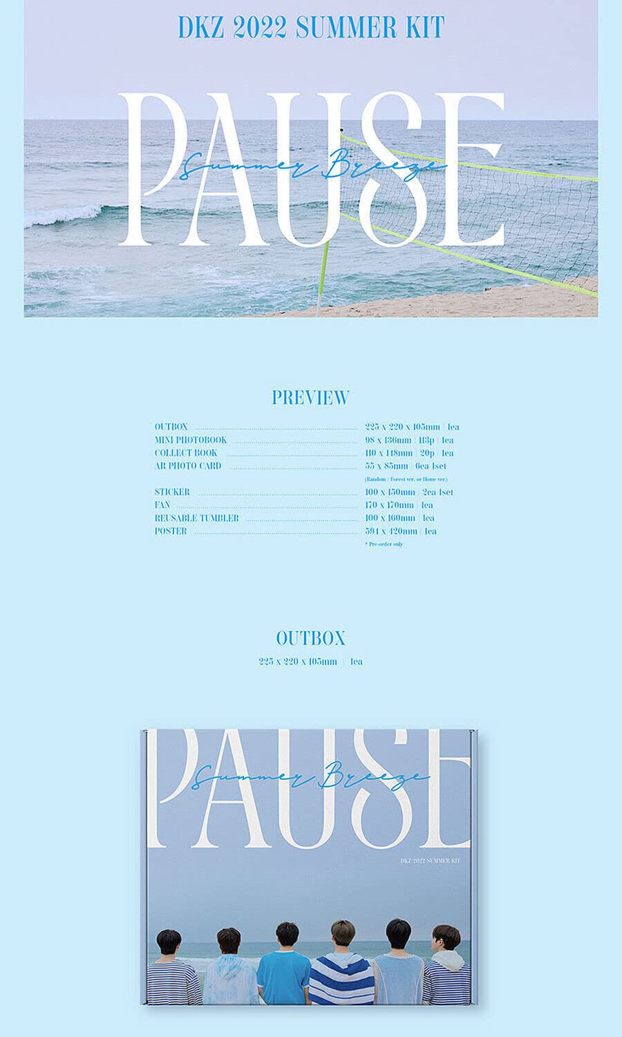 DKZ PAUSE 2022 SUMMER Album (Kit Version) - Sealed K-POP Merchandise for Collectors & Fans | Perfect for Gift Giving & K-POP Collections