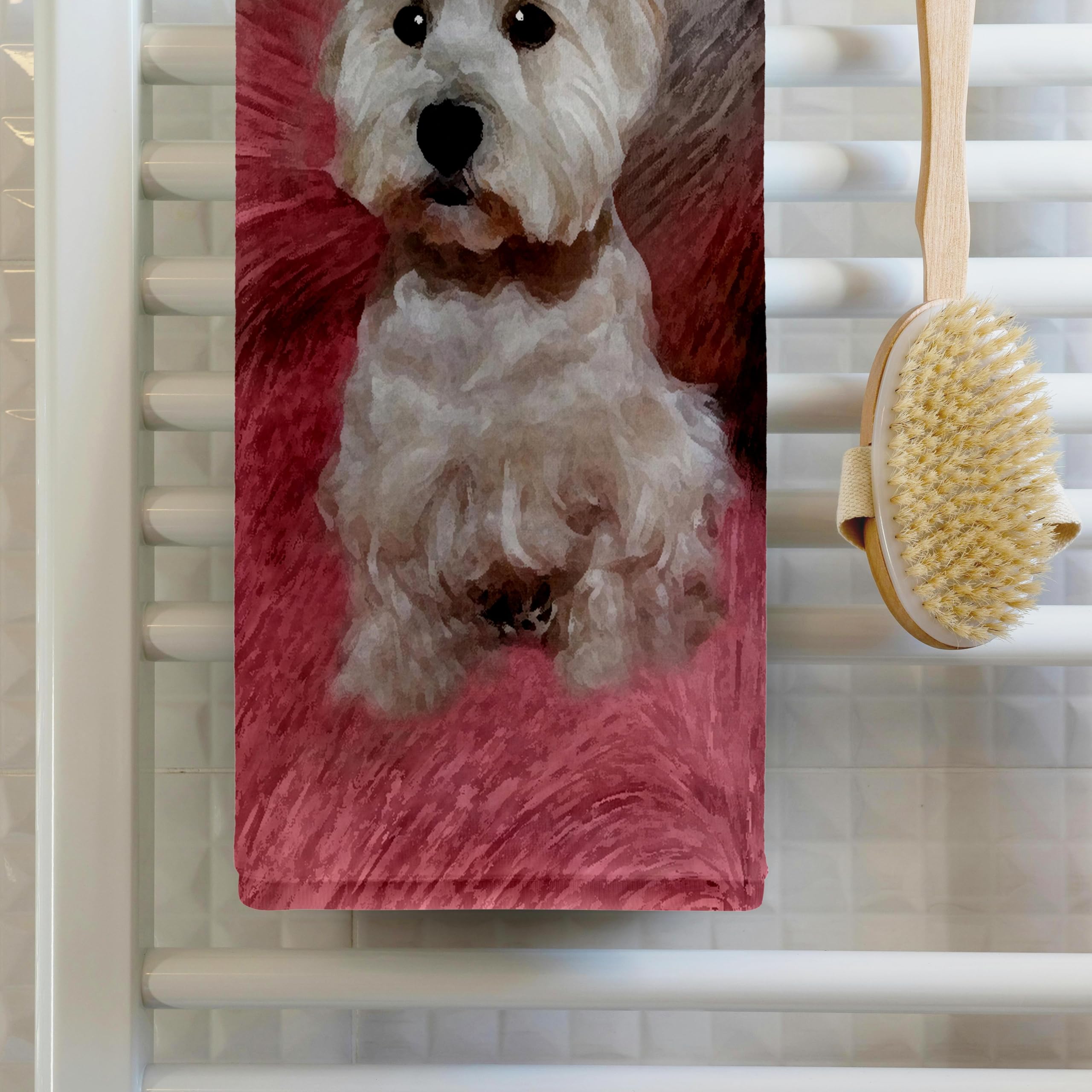 3D Rose Western Style Tie Towel - 15 x 22 Inches - Soft & Absorbent Kitchen, Bath & Decorative Towel for Home, Bar, Restaurant & Western Themed Decor
