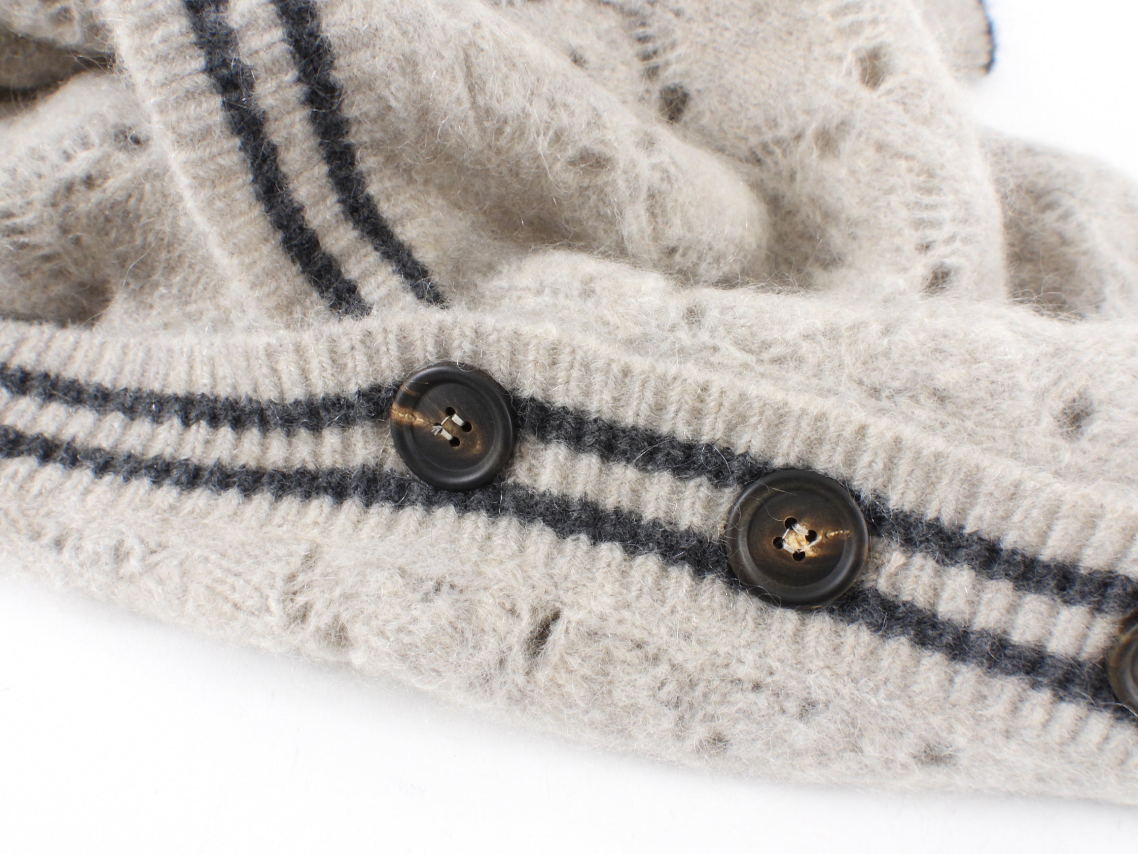 Brunello Cucinelli Light Taupe Mohair Knit Crop Cardigan Sweater for Women - Size S (4/6) - Perfect for Office Wear, Date Nights & Fall Layering