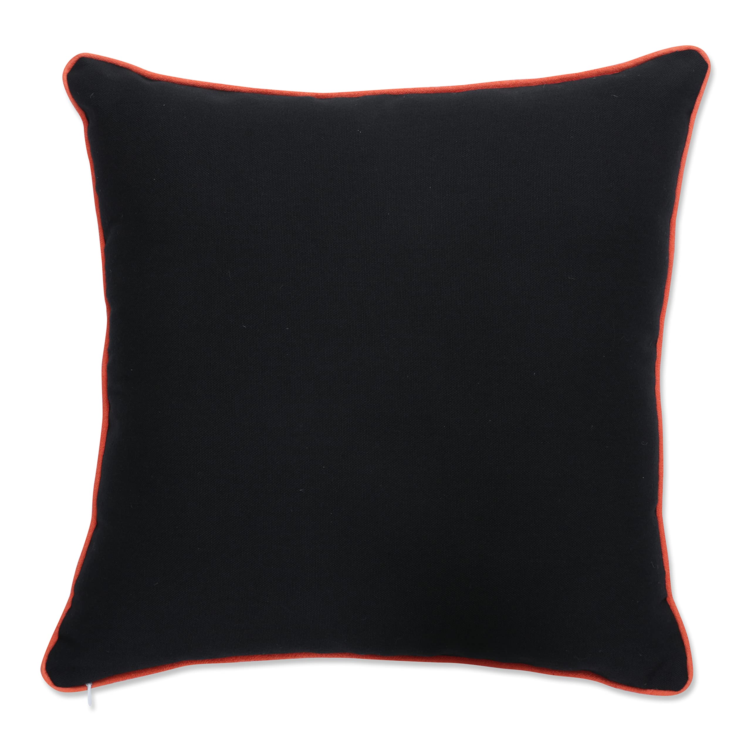 Halloween Pumpkin Throw Pillow 16.5x16.5 Inch - Black Decorative Cushion for Sofa, Bed, Dorm Room - Perfect for Fall Decor & Spooky Home Accents