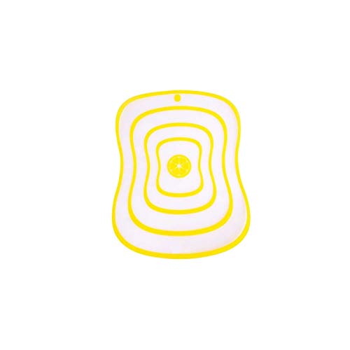 WOCOYO Non-Slip Plastic Cutting Board - Durable Frosted Kitchen Chopping Board for Vegetables, Meat & Food Prep - Dishwasher Safe Non-Stick Oil Resistant Cutting Mat (Yellow) - Perfect for Home Kitchens & Professional Chefs