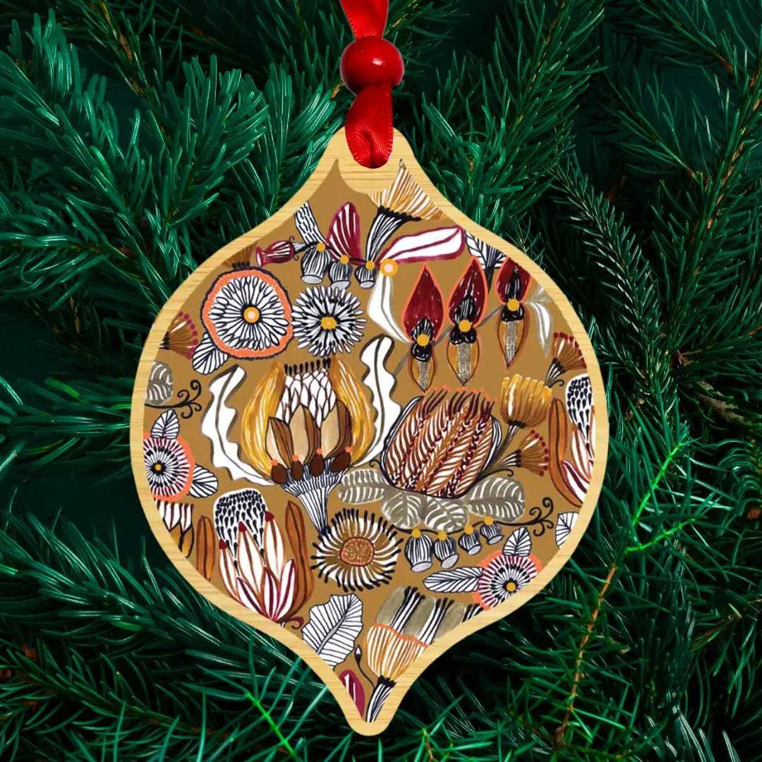 Handmade Native Flowers Christmas Ornament - Festive Holiday Decor for Tree, Home & Gift Giving