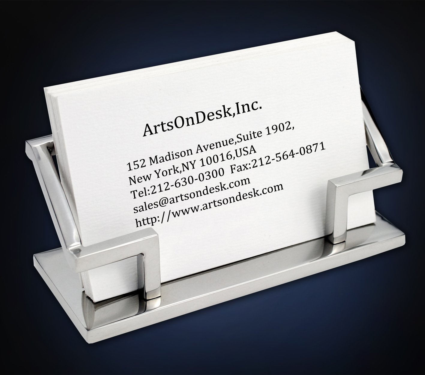 Luxury Stainless Steel Business Card Holder - Mirror Polished Mr101 Modern Art Desk Organizer | High-End Office Accessory, Patent Design | Perfect Thanksgiving & Christmas Gift for Professionals, Executives, Bosses | Ideal for Corporate Events, Client Meetings, Office Decor & Executive Gifts