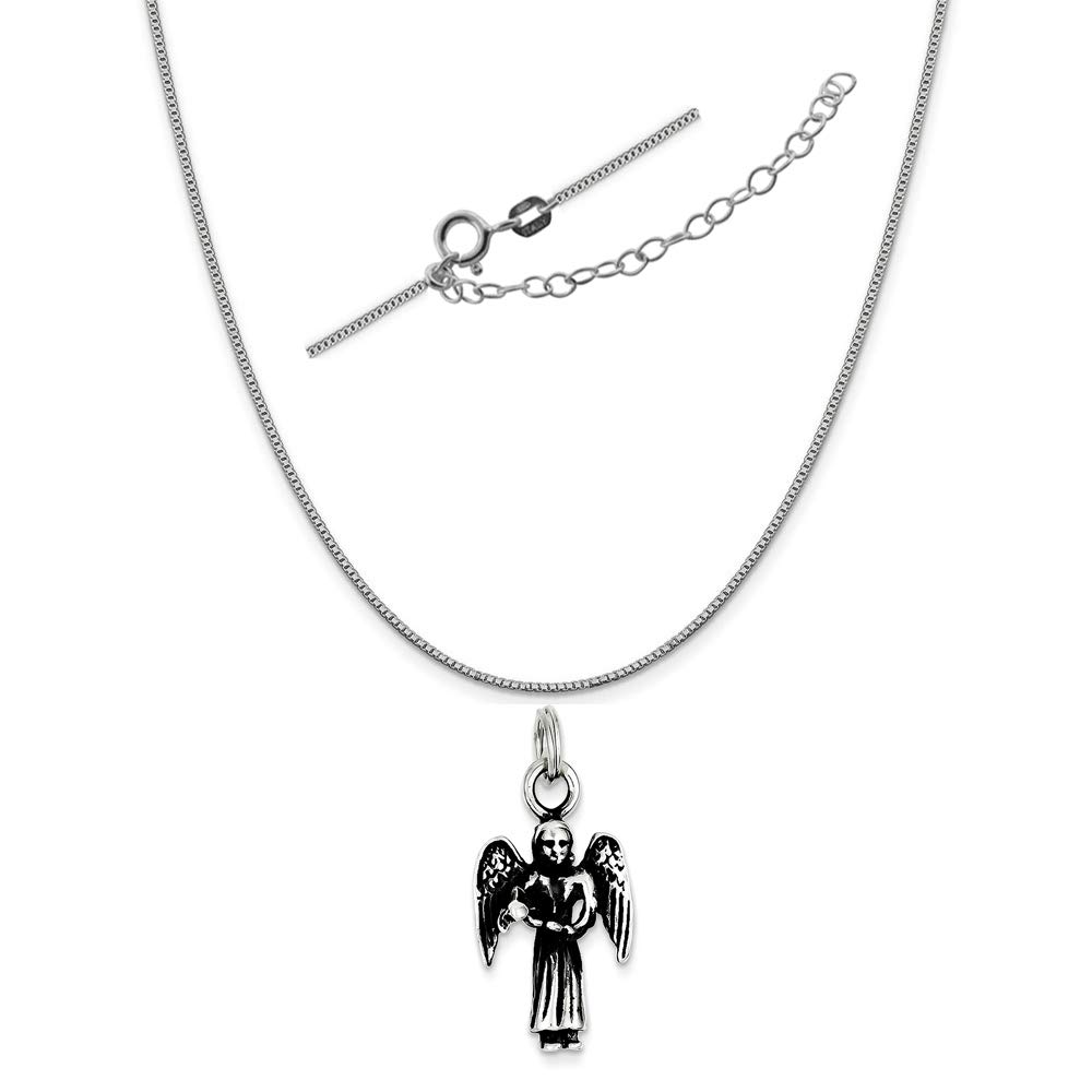 Sterling Silver Angel Necklace with Adjustable Chain - Perfect for Gifts & Daily Wear