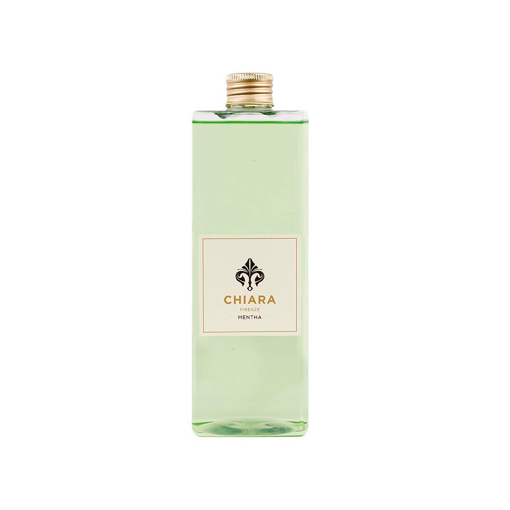 Chiara Firenze Refillable Room Fragrance - Mentha Scent 1000ml with Reed Diffuser Sticks | Aromatherapy for Home, Office & Spa Relaxation