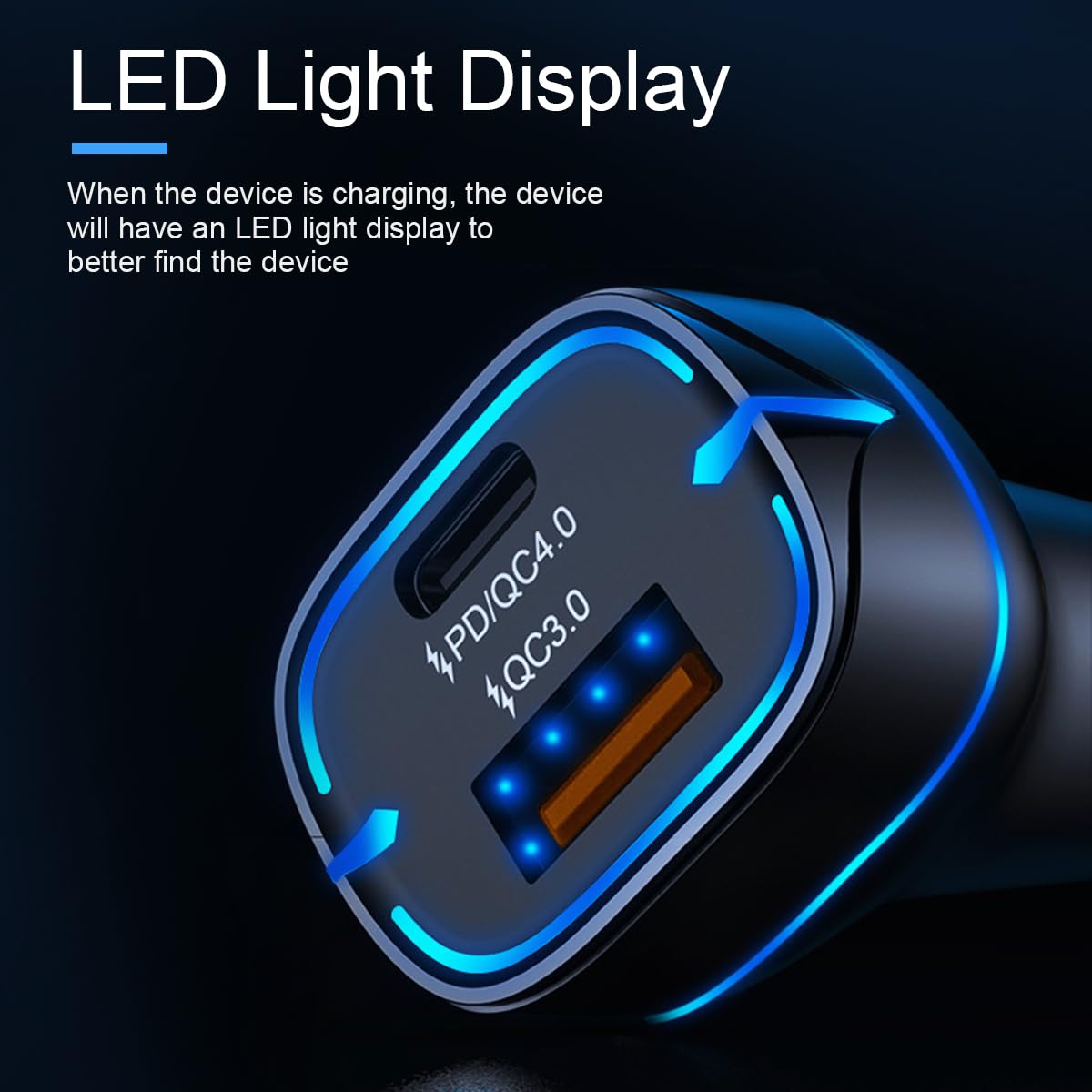 Dual Port 52W PD & QC4.0 Fast Car Charger Adapter - USB C Quick Charge Compatible with iPhone 12/Pro/Pro Max/11, Samsung Galaxy Note 8/S9/S8 - Perfect for Road Trips, Commuting & Emergency Charging in Your Vehicle