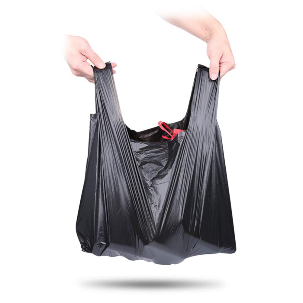 PRETYZOOM Heavy Duty Garbage Bags 100 Pack - 13 Gallon Black Trash Bags for Kitchen, Bathroom, Car & Office Waste Disposal | Leakproof & Tear-Resistant | Perfect for Household, Sanitary Napkins & Daily Trash