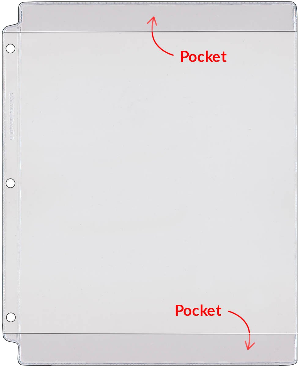 StoreSMART Open Face Frame Binder Pages - Letter Size (8.5