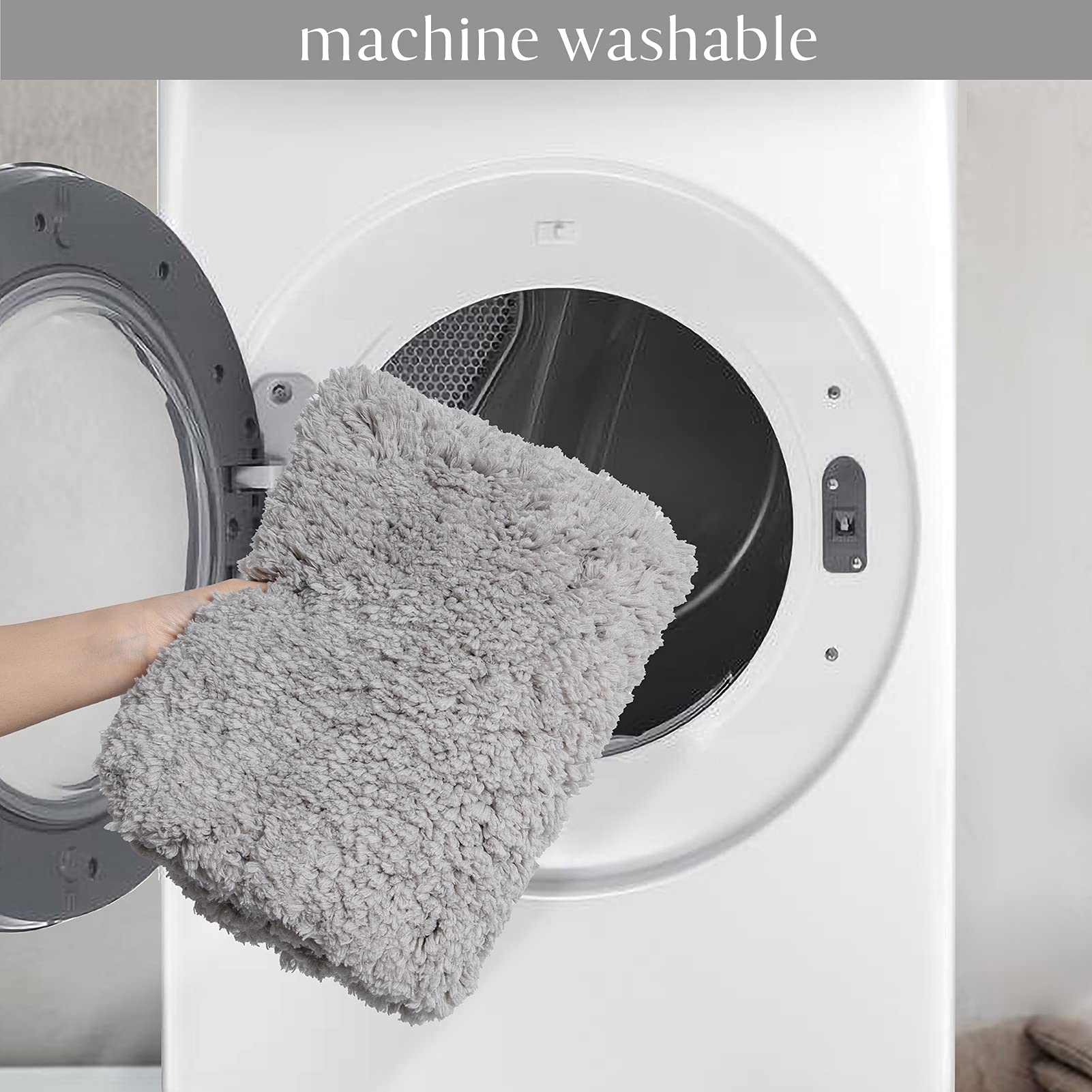 Ashler Runners Non-Slip Bathroom Rug Set - 2 Piece Ultra Soft Water Absorbent Bath Mat & Shower Carpet | Machine Washable Plush Bath Rugs for Bathroom Safety & Comfort - Perfect for Bathroom, Shower, and Vanity Areas