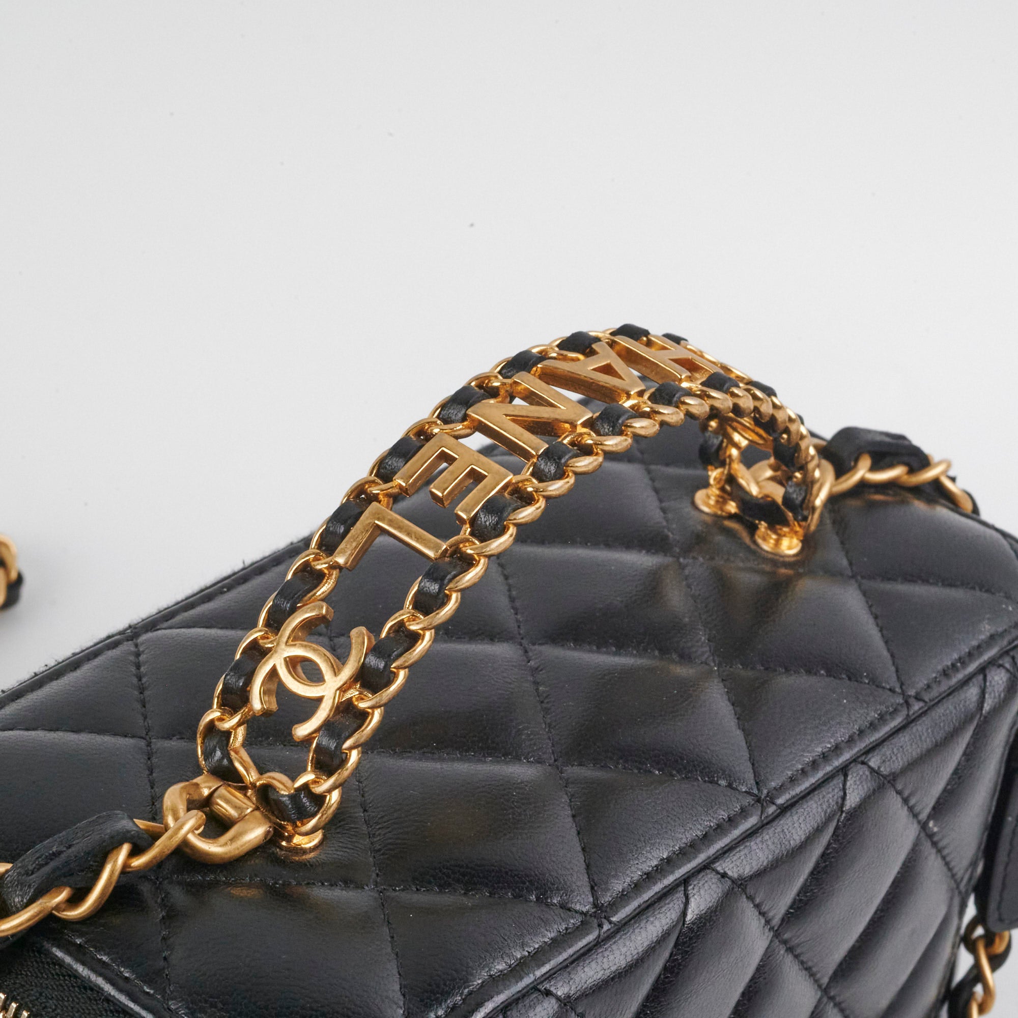 Chanel Seasonal Vanity Top Handle Black Bag - Luxury Designer Handbag for Women | Perfect for Evening Parties, Weddings & Special Occasions