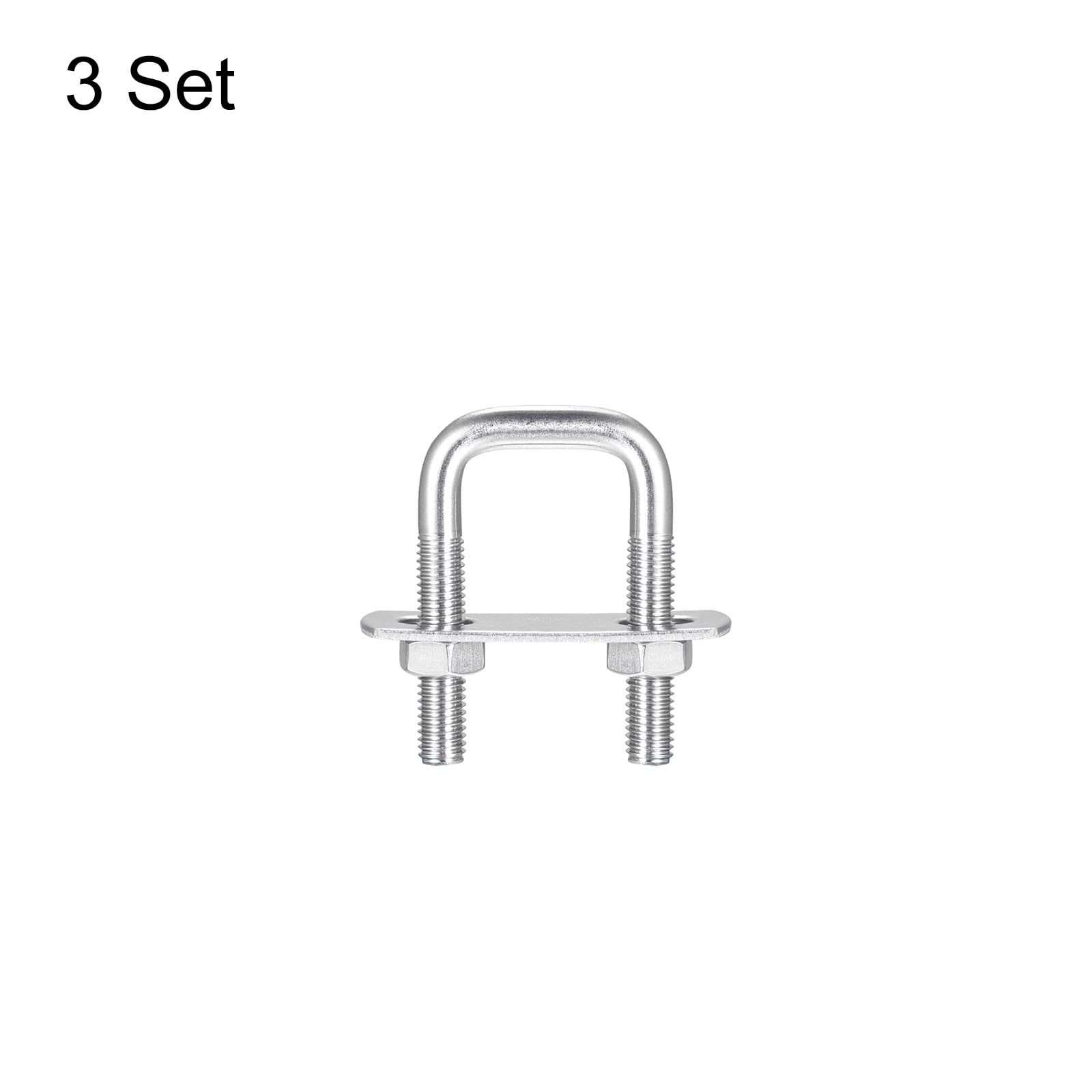 Stainless Steel U-Bolts 3 Pack - 27mm (1.06