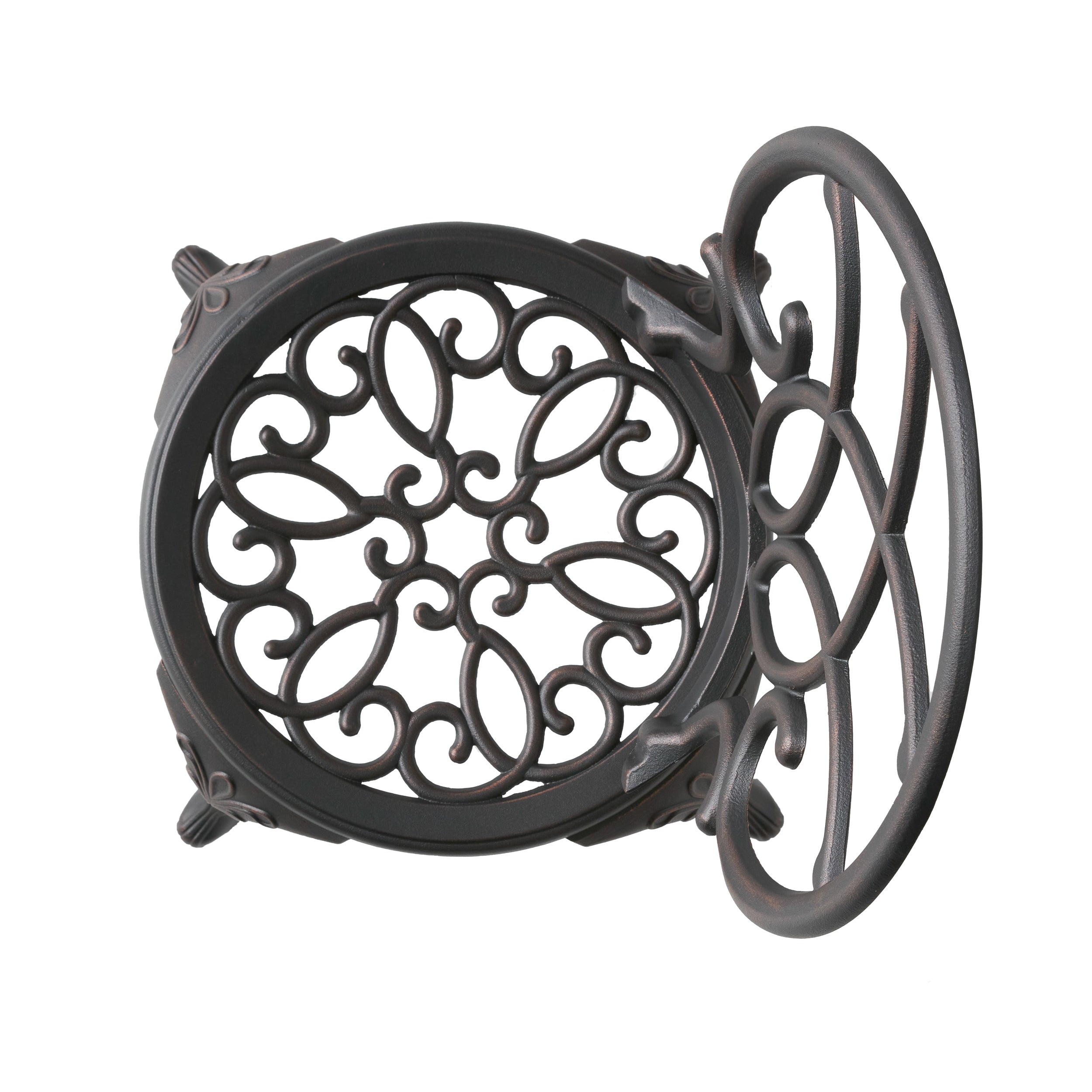 Charleston 3-Piece Cast Iron Bistro Set - Outdoor Patio Dining Furniture for Garden, Balcony & Backyard