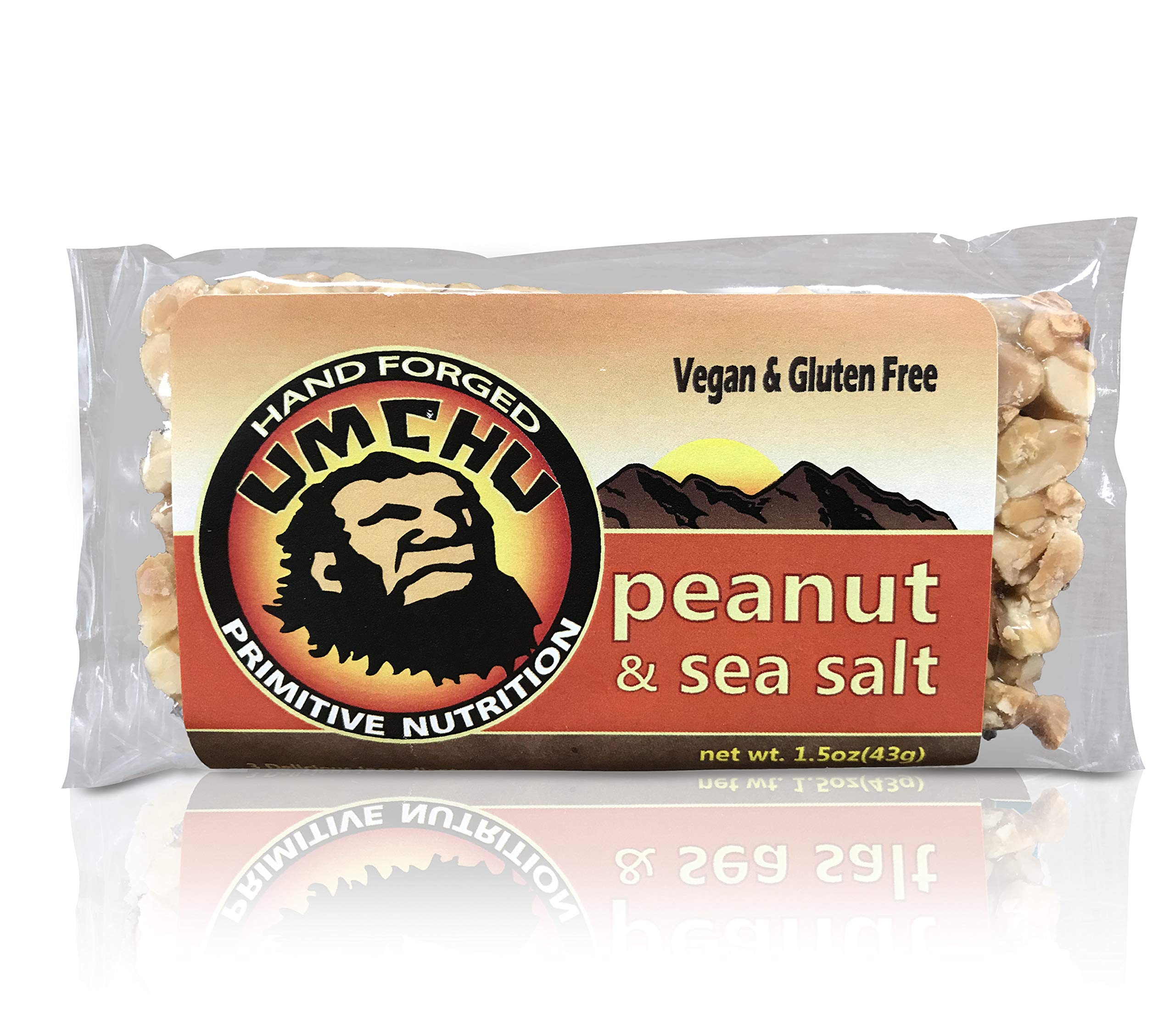 Umchu Bar Peanut & Sea Salt (12-Pack) | Vegan, Gluten-Free, 3-Ingredient Snack Bars | Perfect for Hiking, Workouts & Healthy On-the-Go Snacking