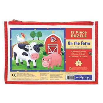 Farm Animal Puzzle Pouch - Fun & Educational Toddler Toy for Learning Animals, Perfect for Travel & On-the-Go Play