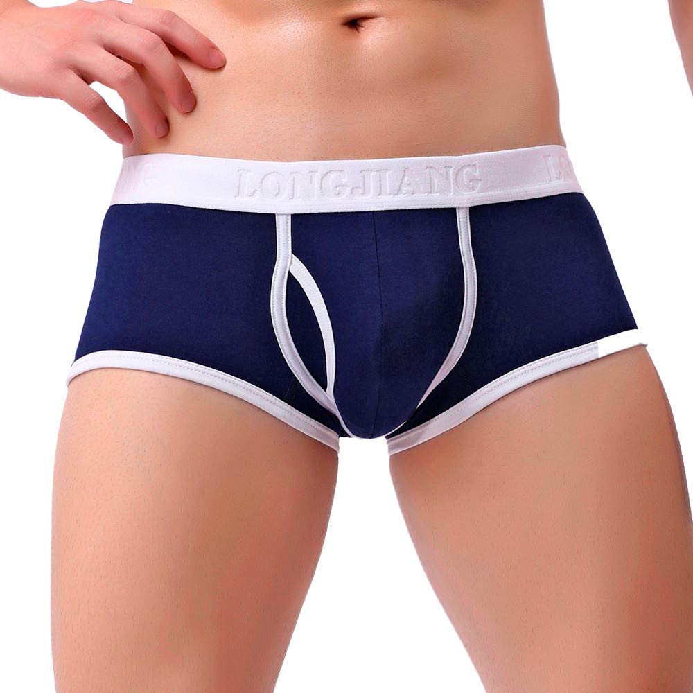 **Men's Boxer Briefs with Pouch - Breathable & Supportive Underwear for Workout & Fitness - Comfortable Fly Front Trunks for Daily Wear & Active Lifestyle**