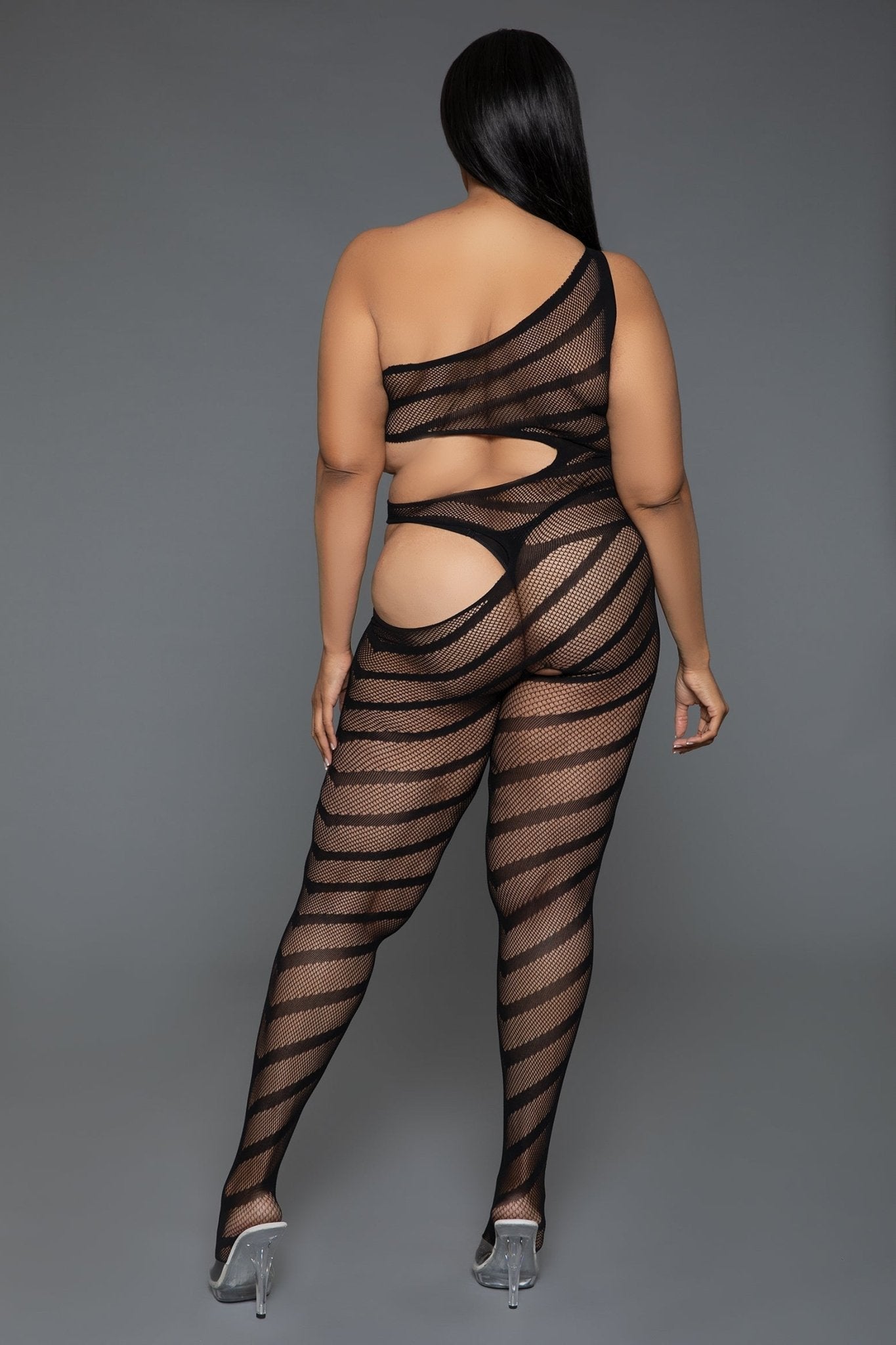 BeWicked Women's Crazy For You Bodystocking 2374 - Sexy Lace Lingerie for Valentine's Day & Romantic Nights - Perfect for Couples, Role Play, and Special Occasions