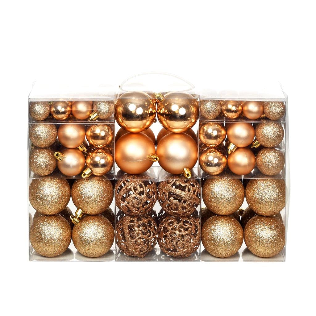 WELLIKEA 100-Piece Christmas Ornament Set - 2.4