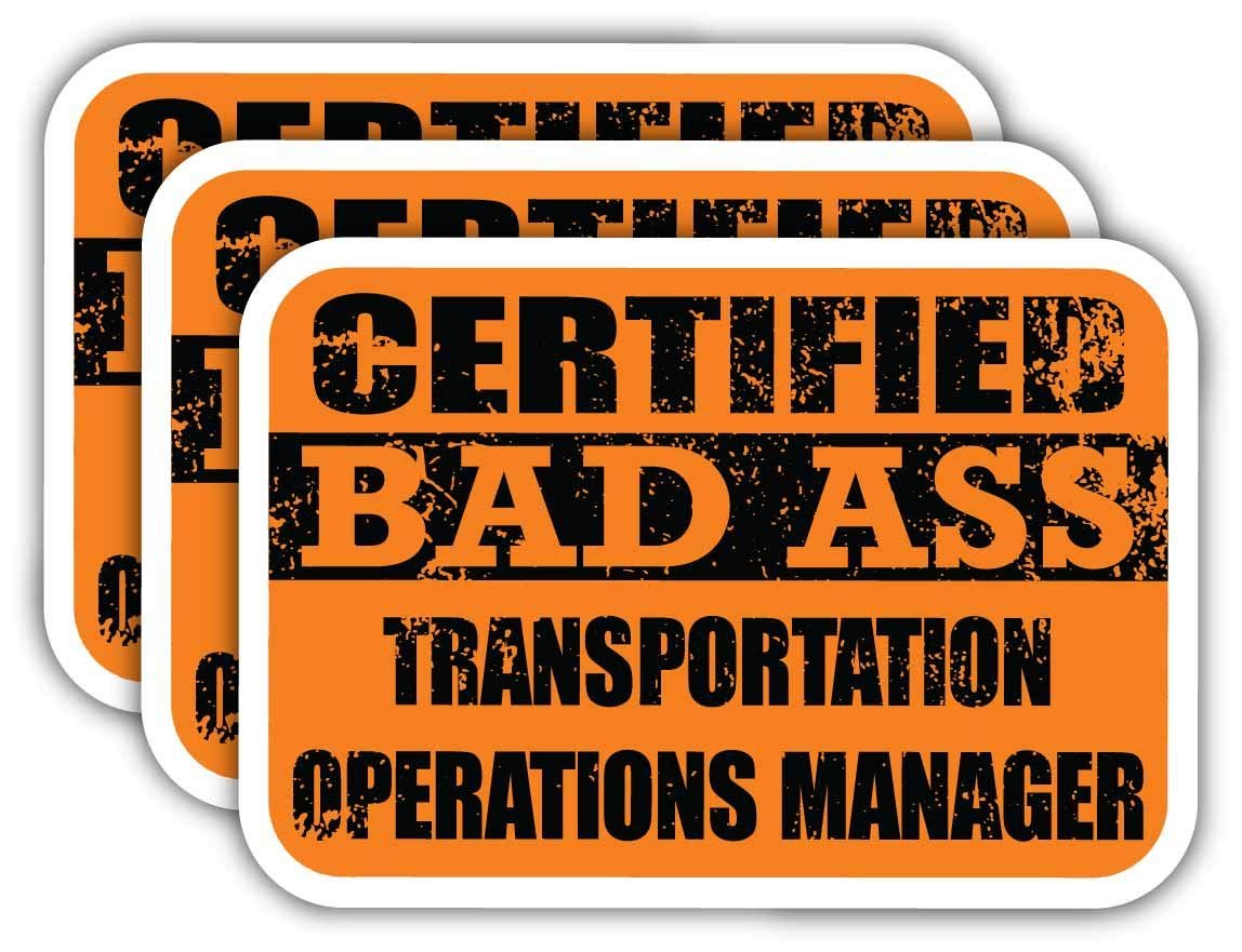 Certified Transportation Manager Stickers - Funny Job Gift for Laptops, Cars & Hard Hats
