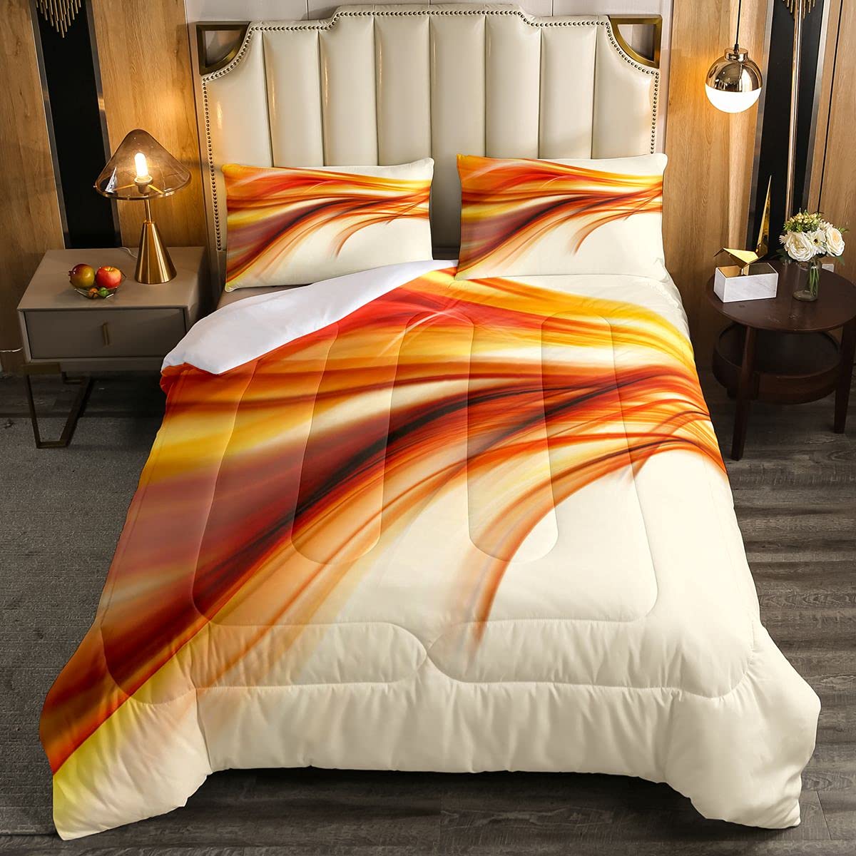 Abstract Soft Comforter Set - Modern Bedding with Pillowcases for Cozy Nights