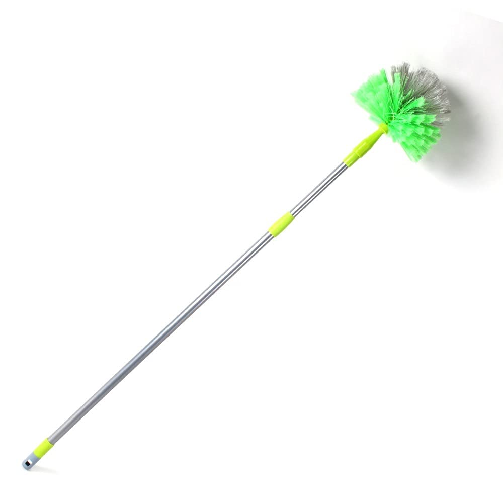 Wellxo Ceiling Cobweb Cleaning Broom - Extendable Dusting Brush for High Corners & Hard-to-Reach Areas (Color May Vary) - Perfect for Home, Office, and Garage Spider Web Removal
