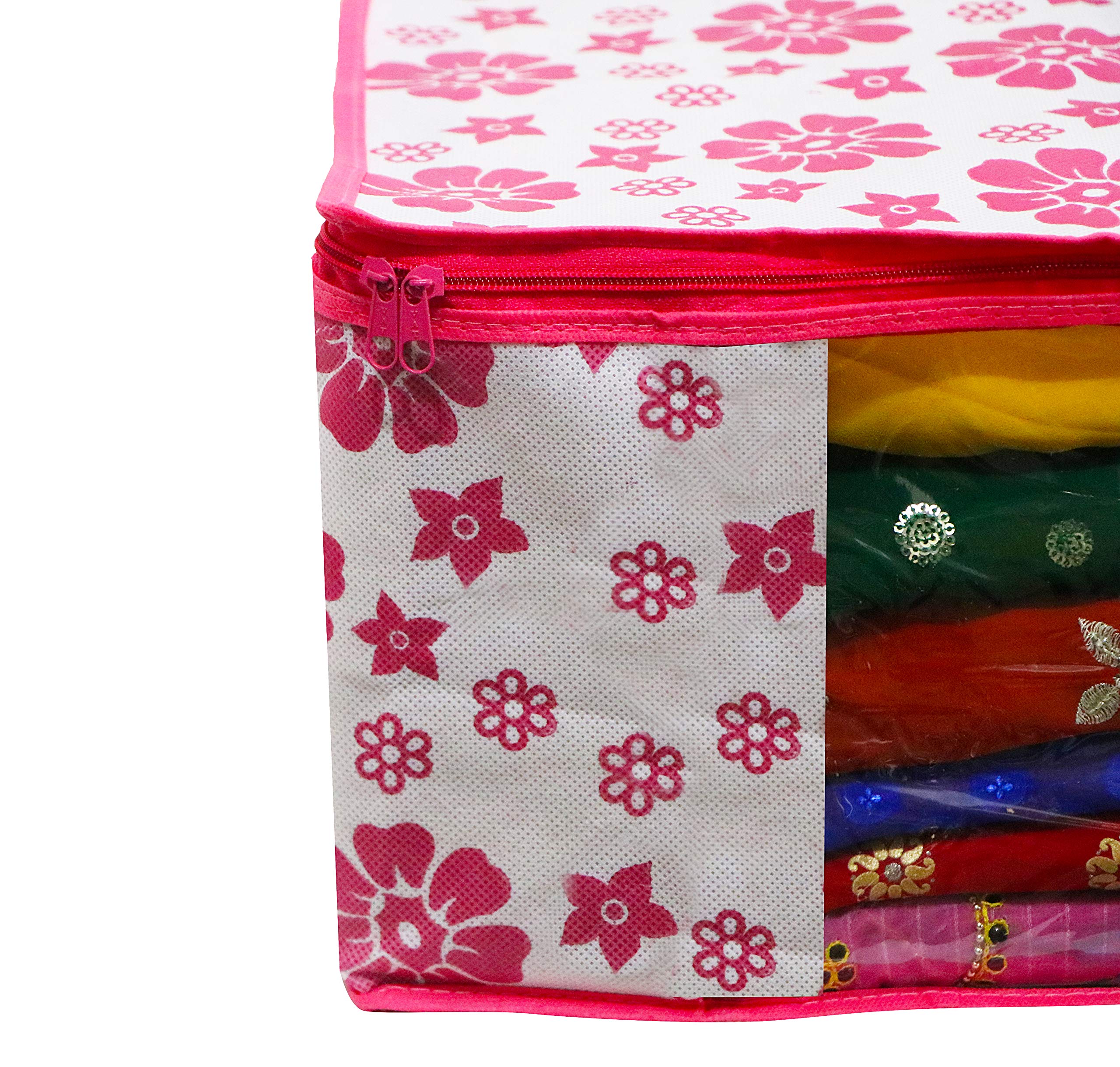 6-Pack Non-Woven Saree Cover Storage Bags for Clothes - Premium Fabric Protectors for Indian Ethnic Wear, Travel & Closet Organization