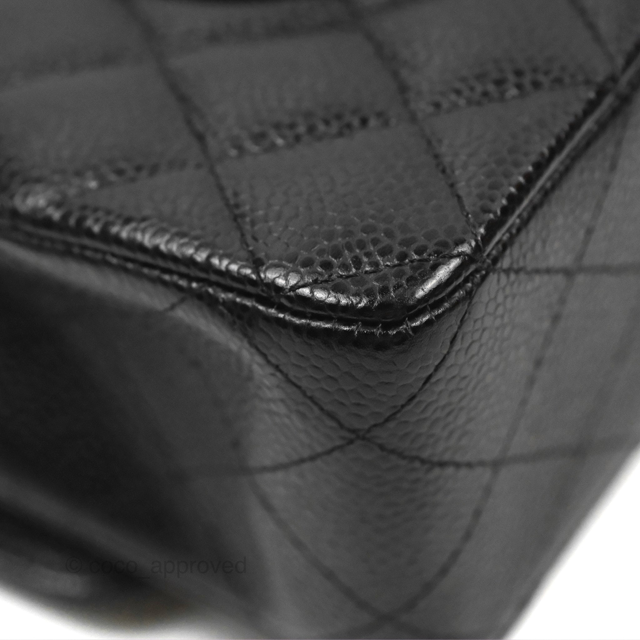Chanel Classic Medium Double Flap Bag in Black Caviar Leather with Gold Hardware - Luxury Designer Handbag for Women, Perfect for Work, Evening Events & Special Occasions