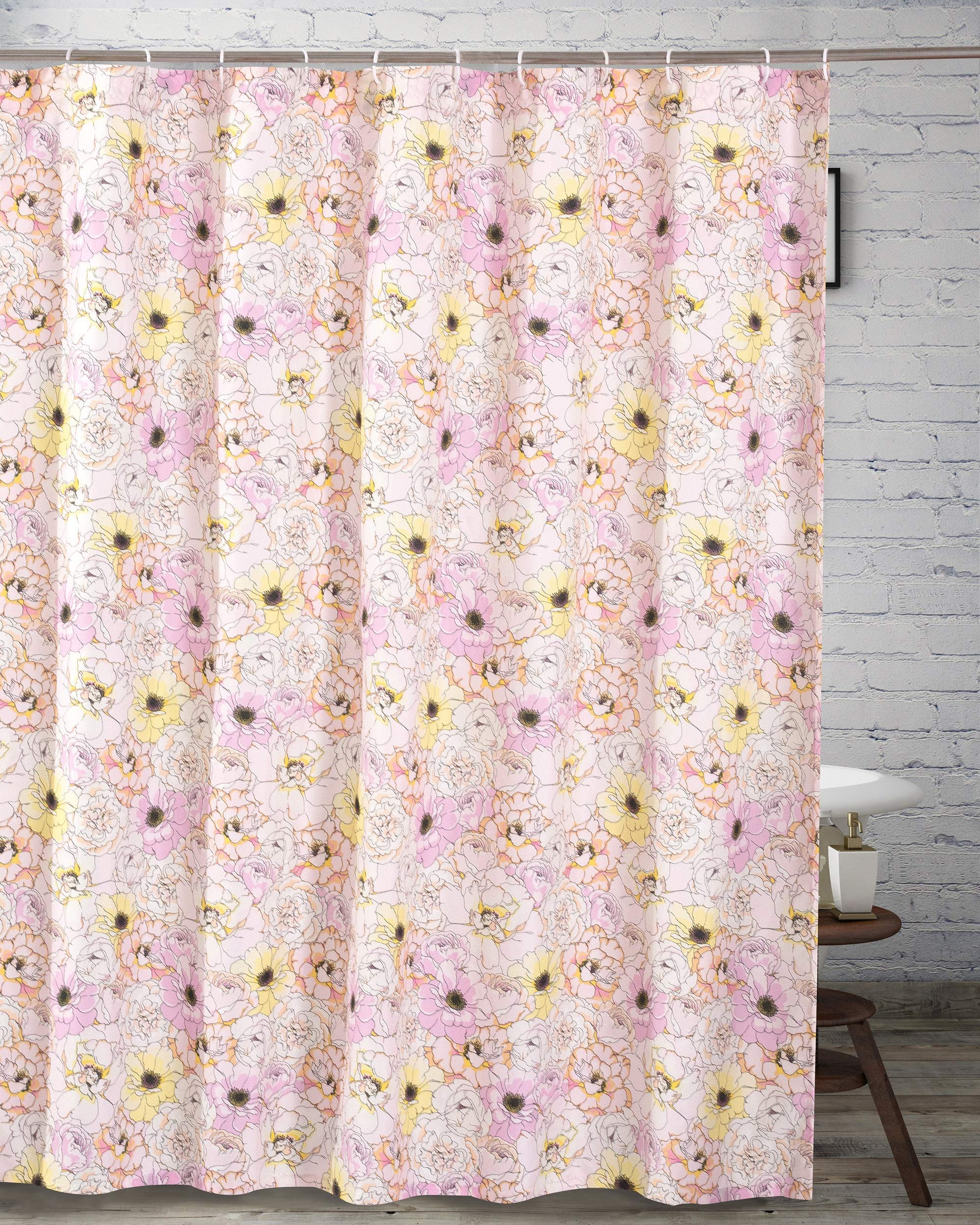 Misty Bloom Shower Curtain - Waterproof Bathroom Decor with Floral Design, 72x72 Inches - Perfect for Modern Bathrooms & Spa-Like Retreats
